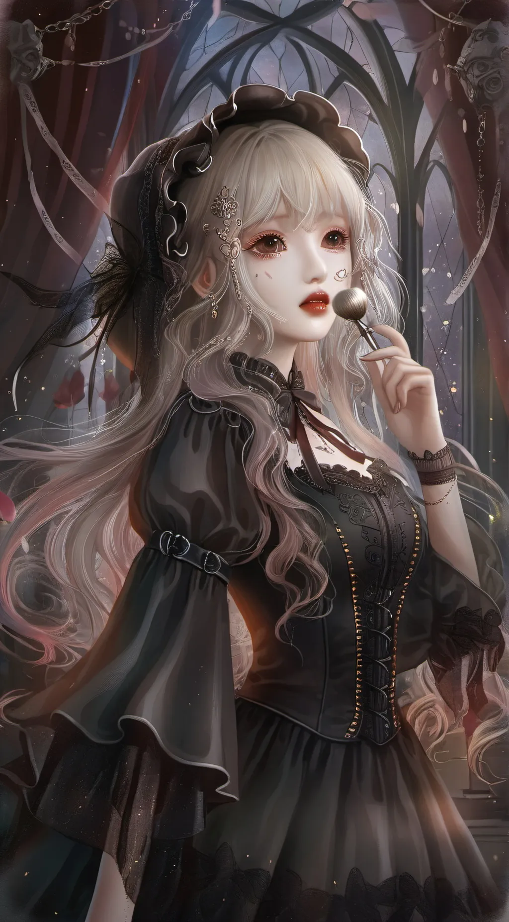 ai character: silver background