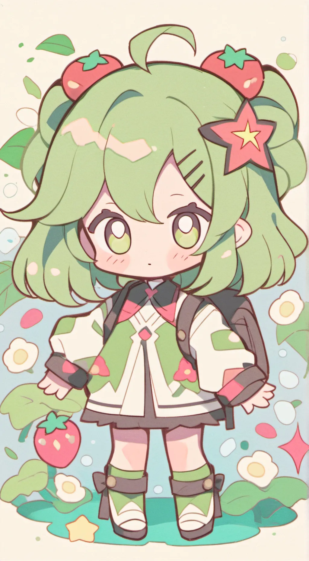 ai character: raise a fruit kid background