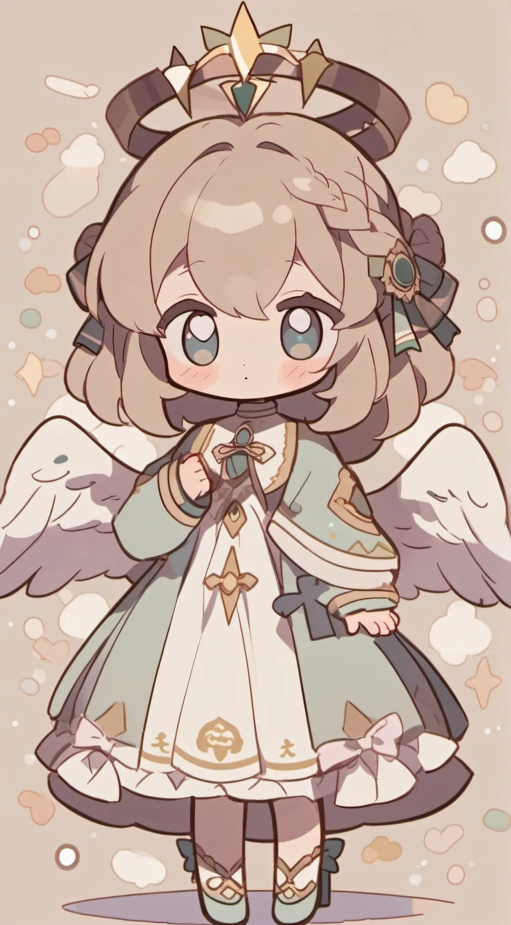 ai character: violet background