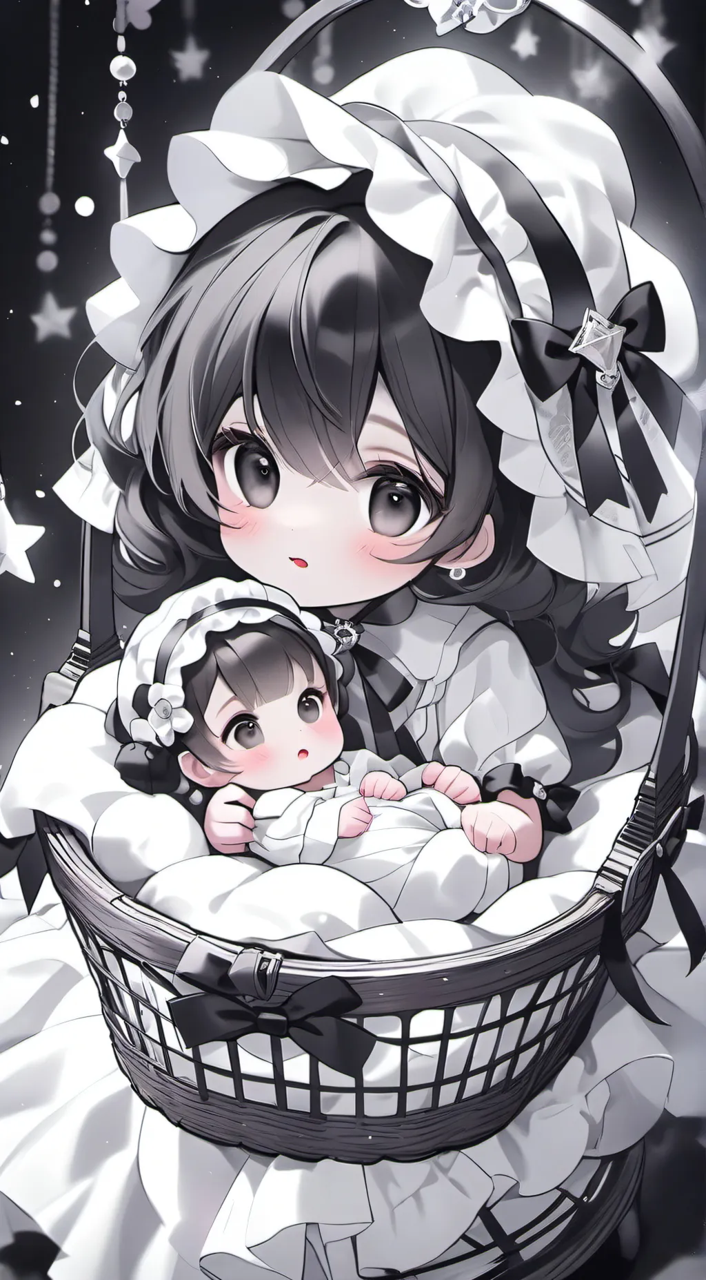 ai character: Selina and lily  background