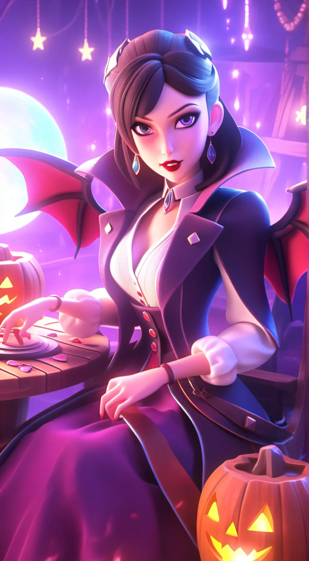 ai character: Vampirina  background