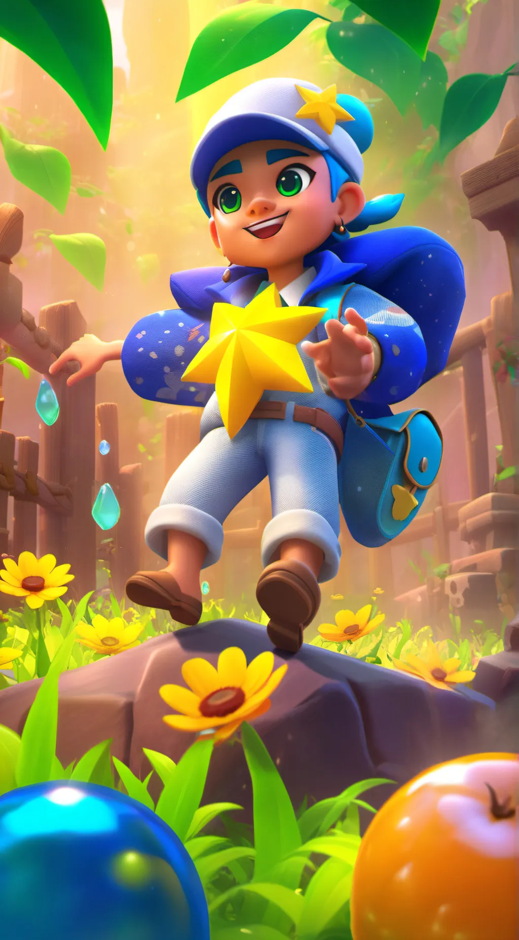ai character: sundrop background