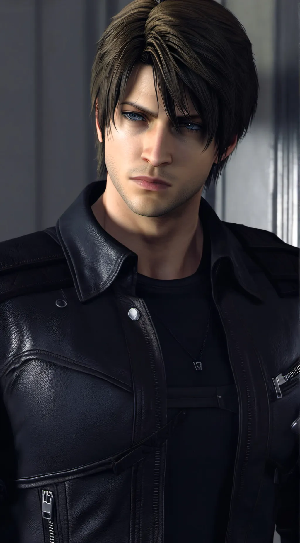 ai character: Leon  background
