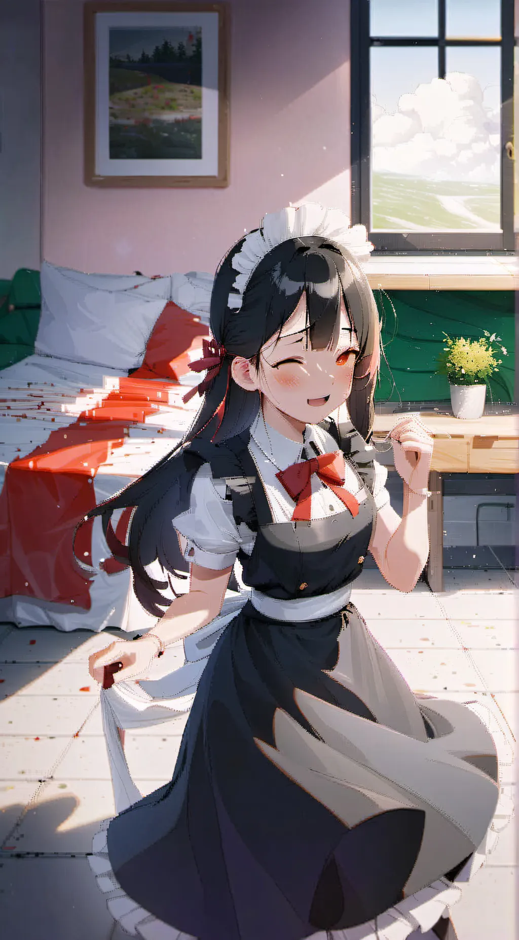 ai character: maid background