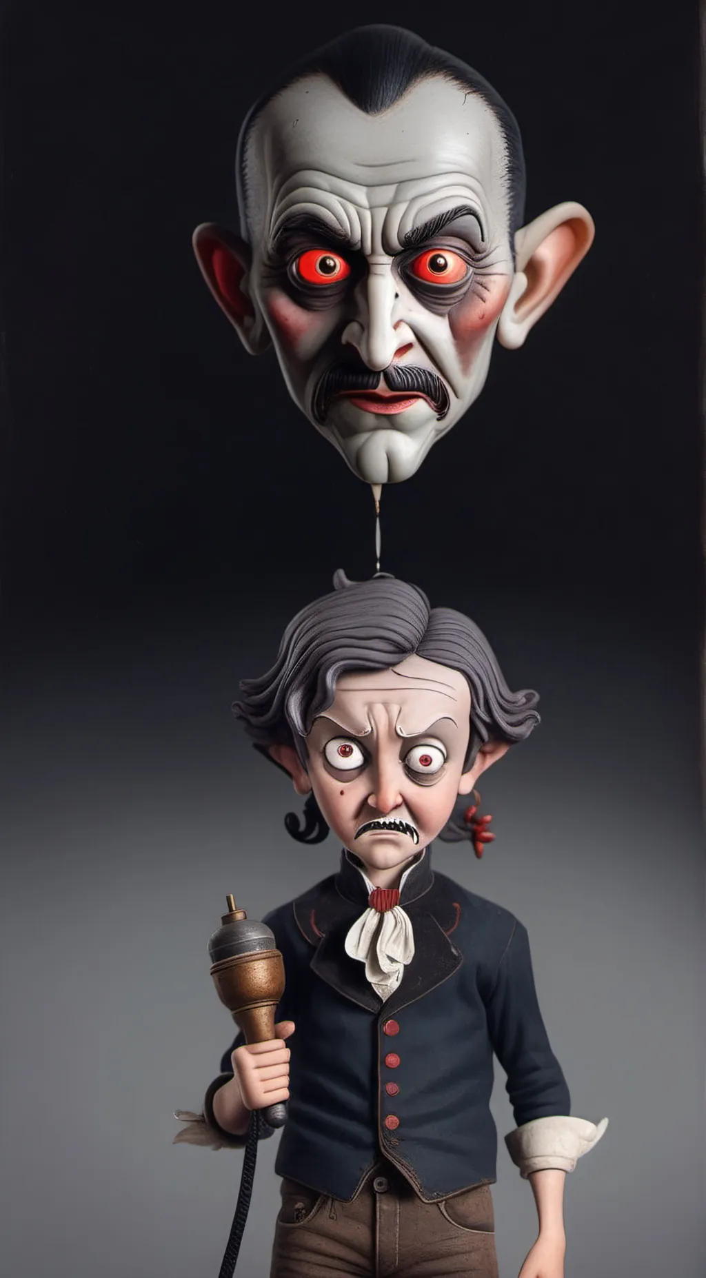 ai character: puppet master  background