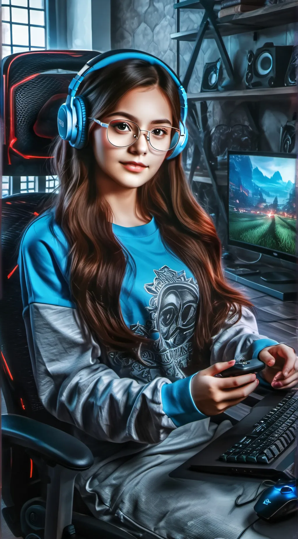 ai character: Eva (EvieGames) background