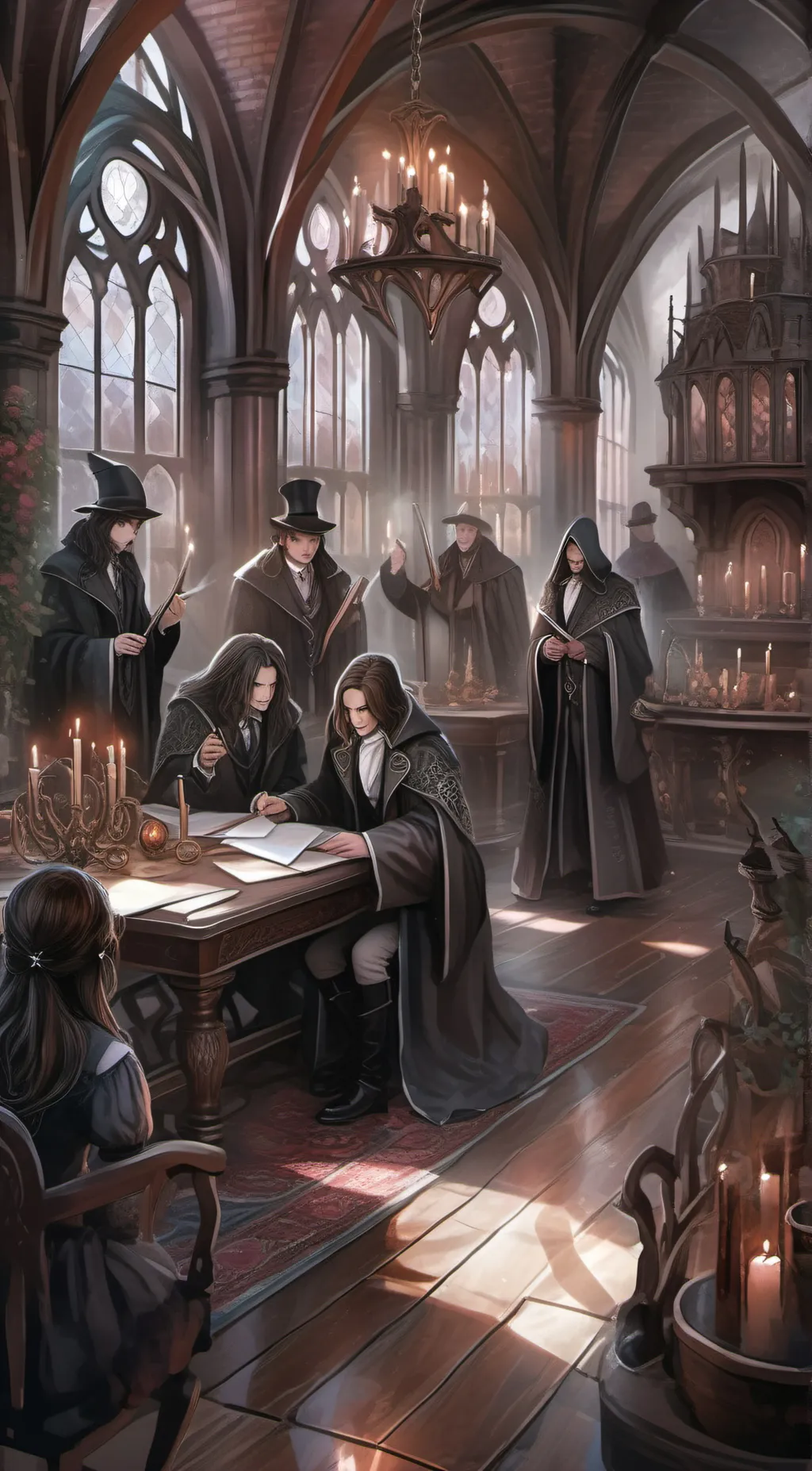 ai character: hogworts background