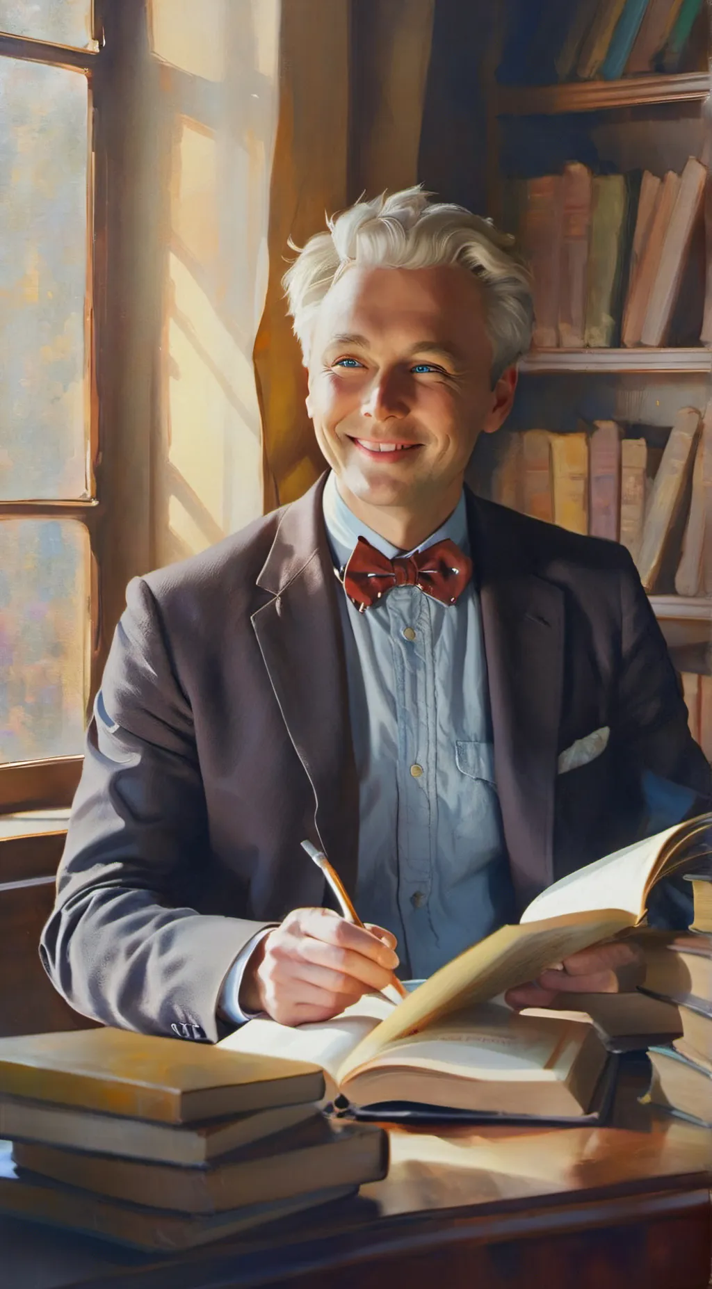 ai character: Aziraphale  background