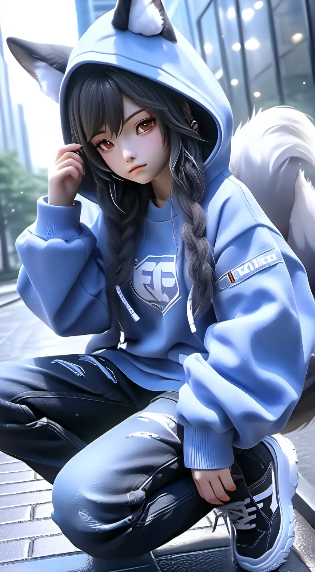 ai character: marshmallow  background