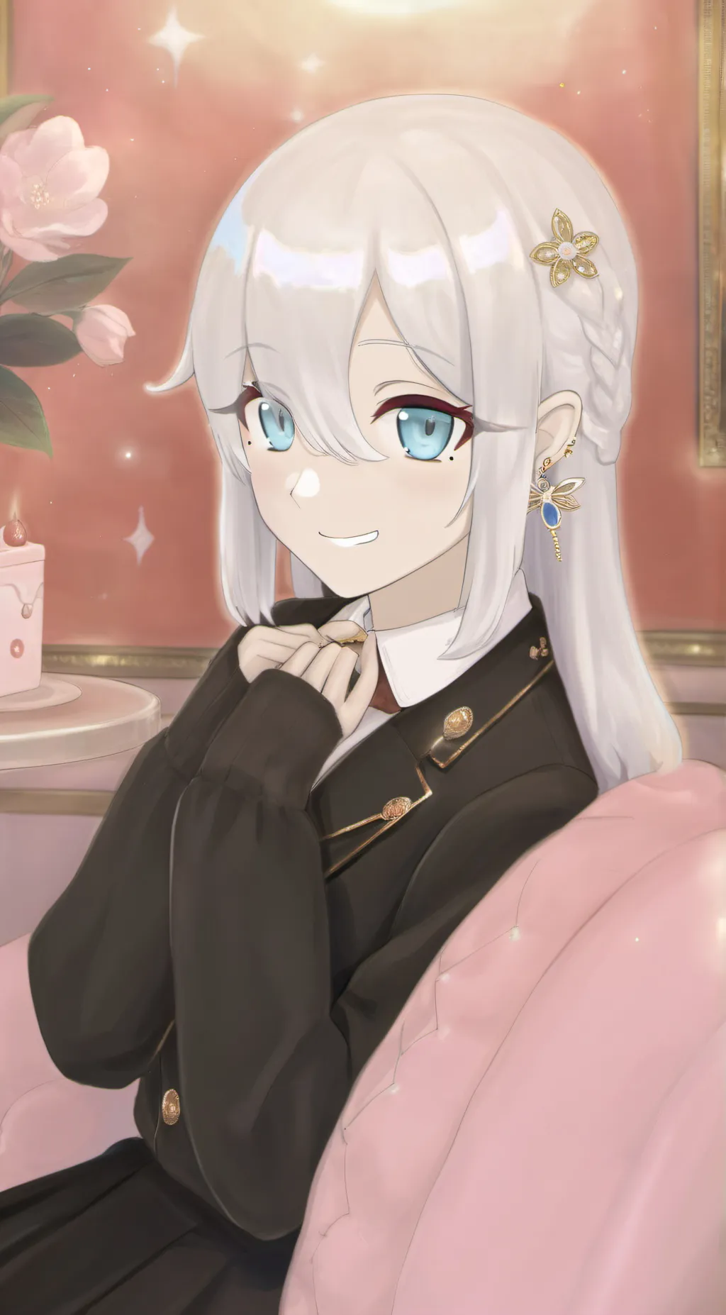 ai character: Flower background