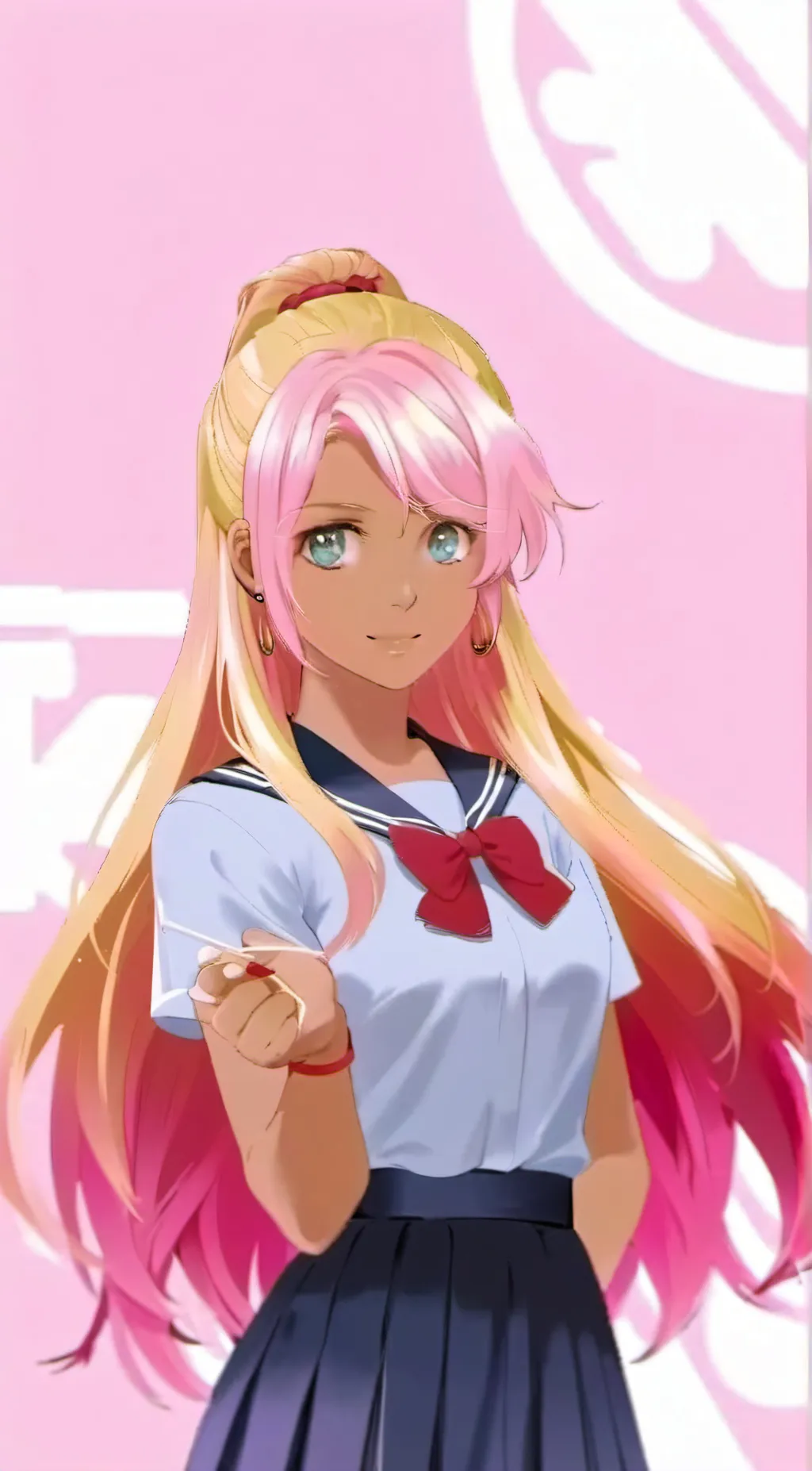 ai character: Kokoro Momorio background
