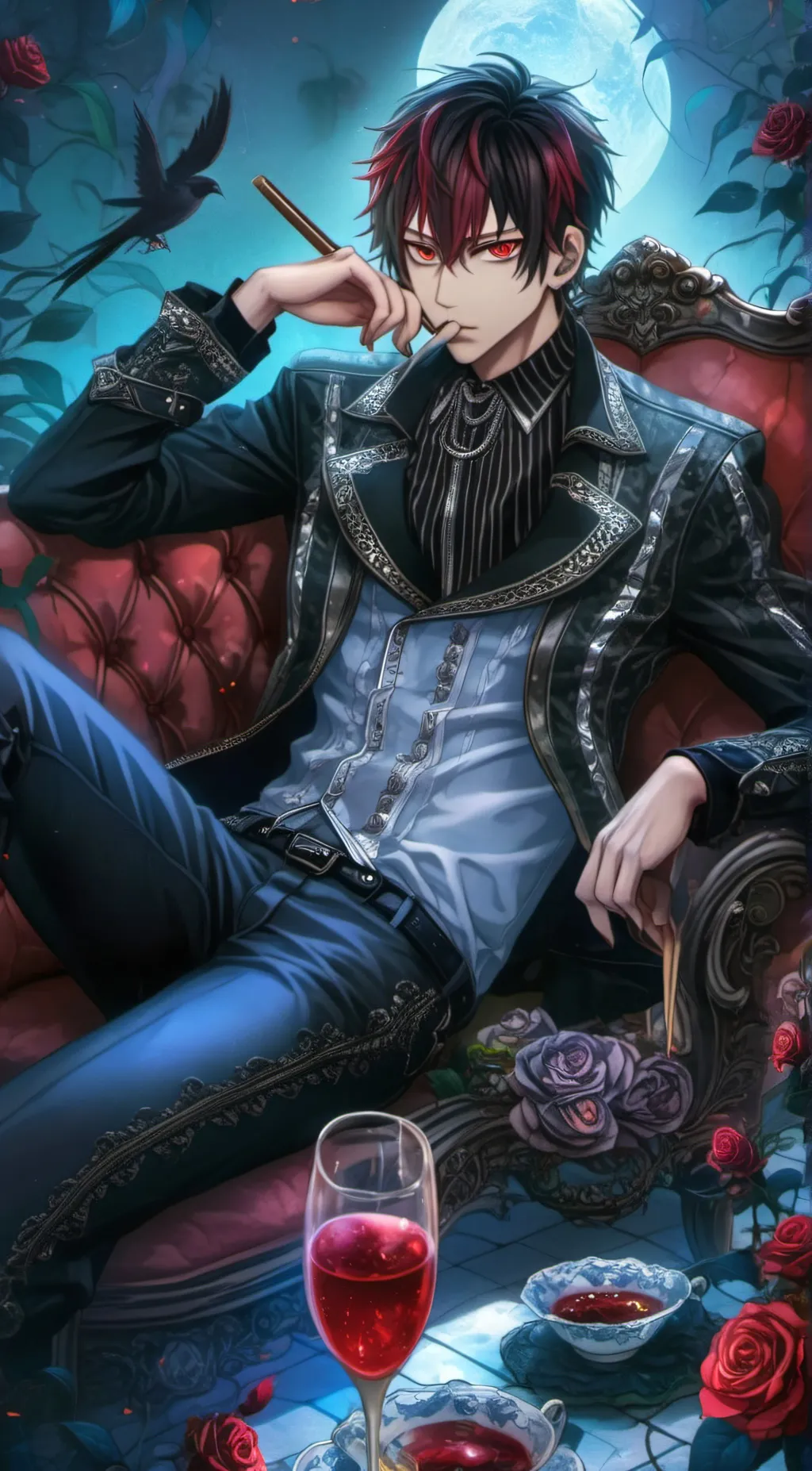 ai character: Oliver Black background