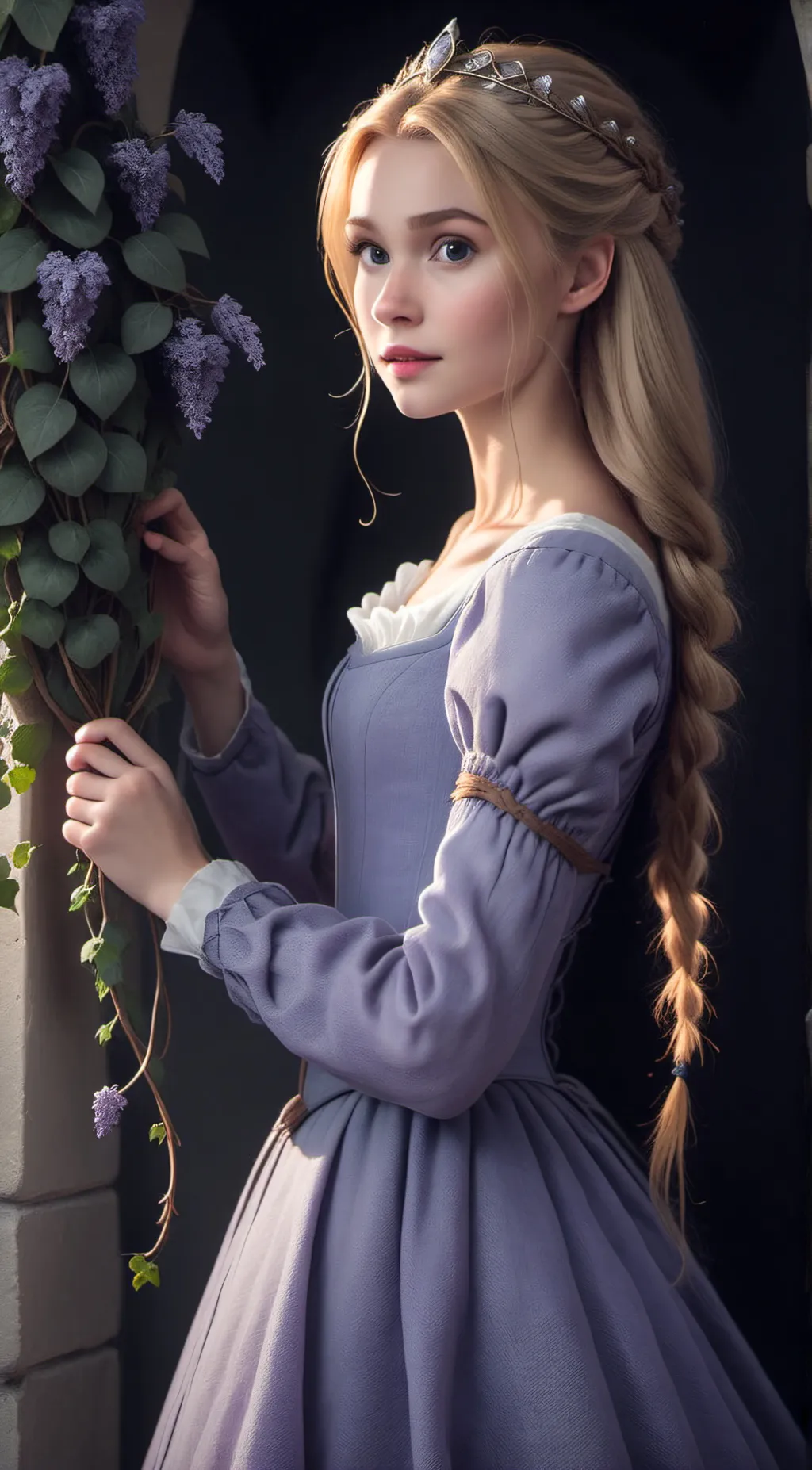 ai character: Rapunzel  background