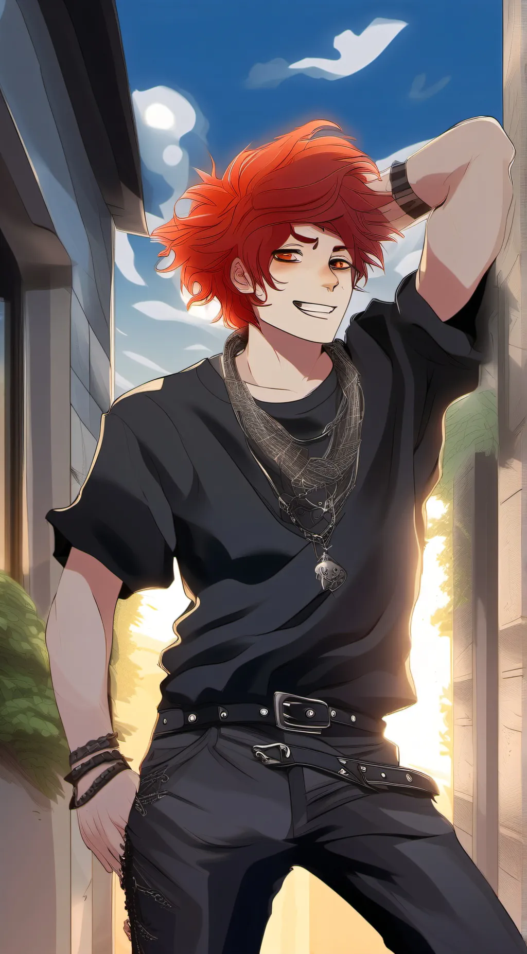 ai character: axel 🖤 background