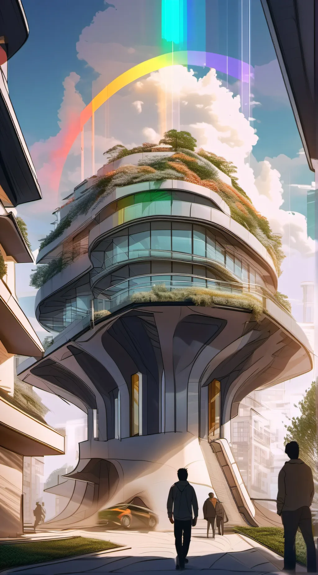 ai character: elemental city  background