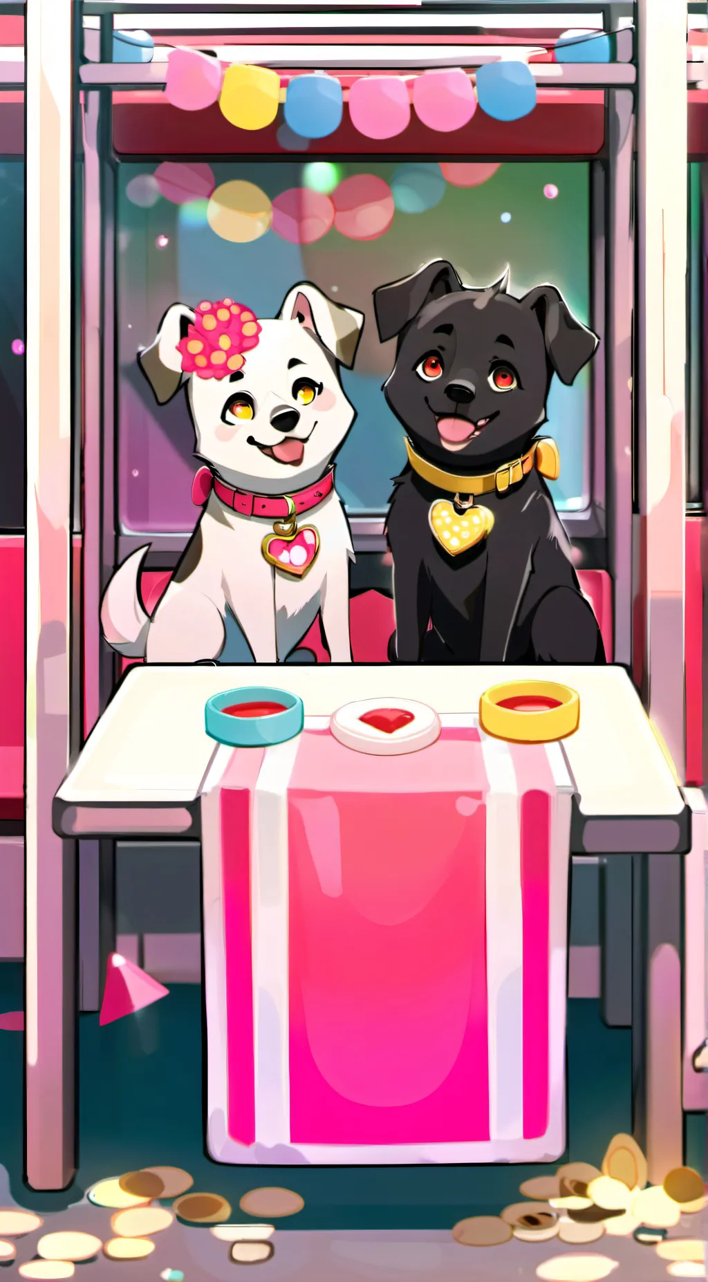 ai character: CartoonDog& sparkl background