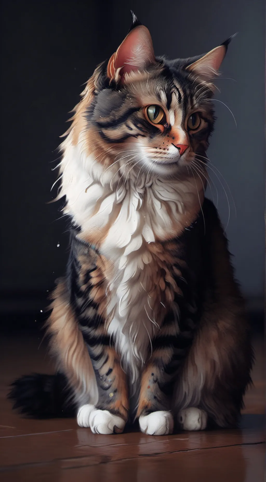 ai character: the cat ate shampo background