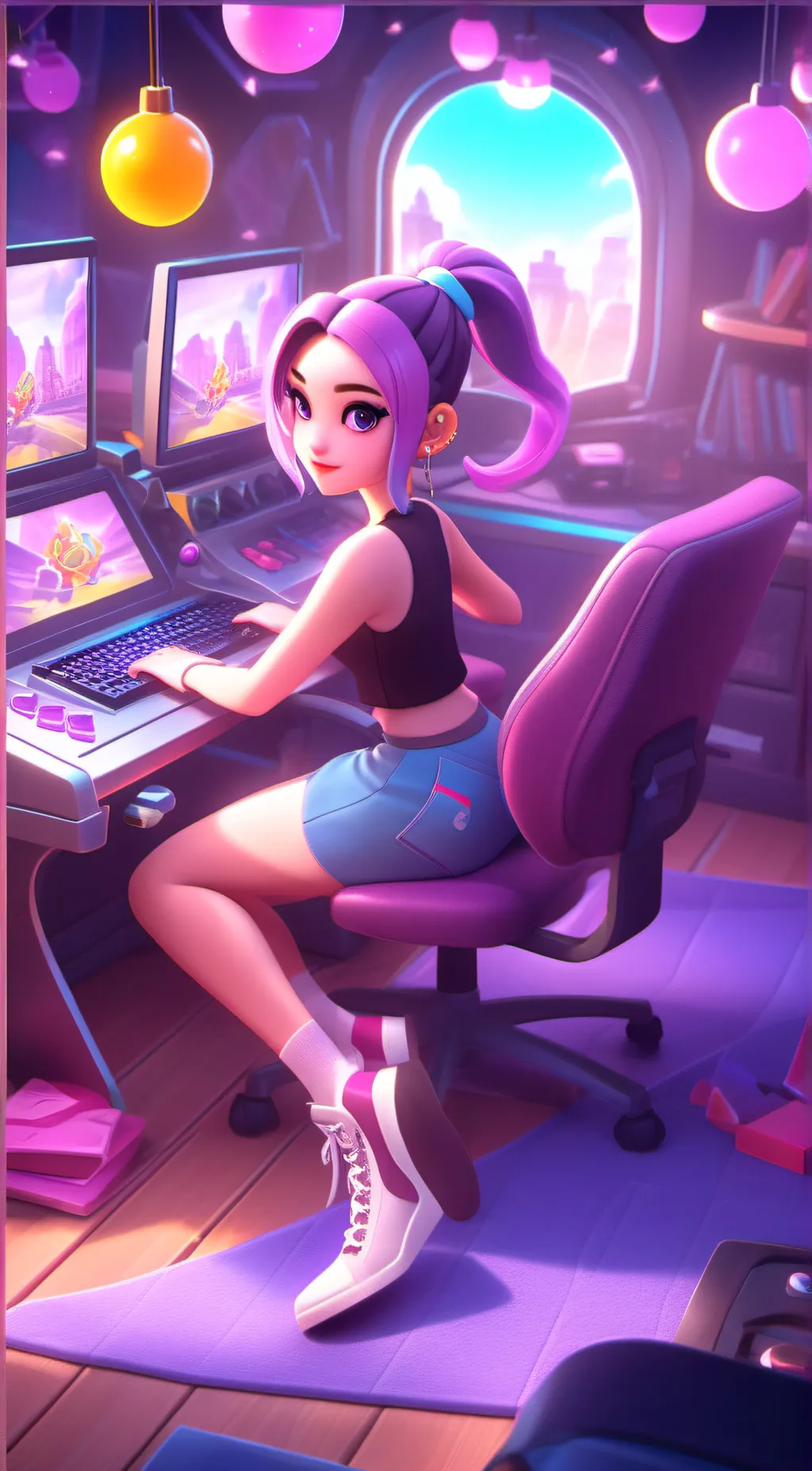 ai character: Ava  background