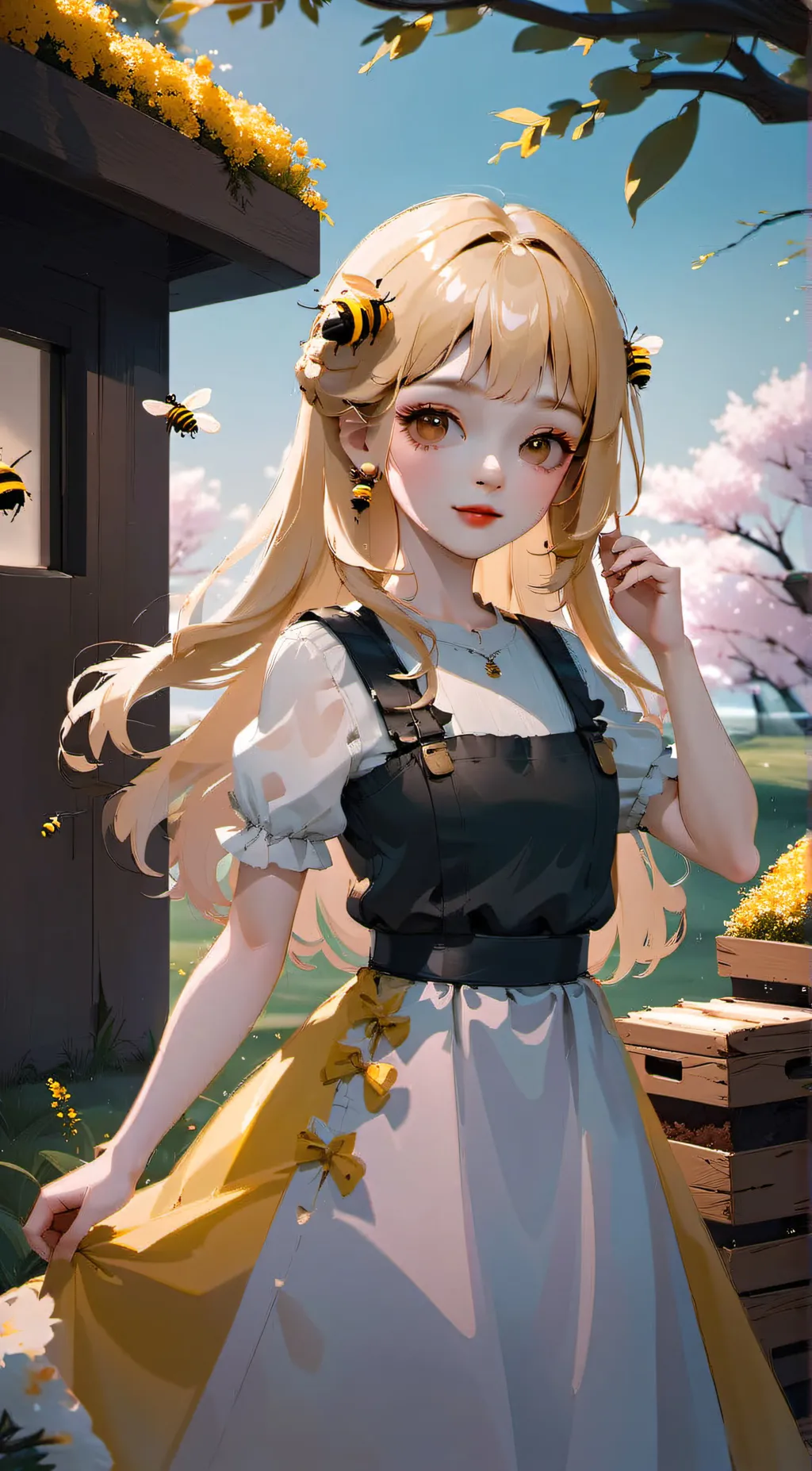 ai character: honey background