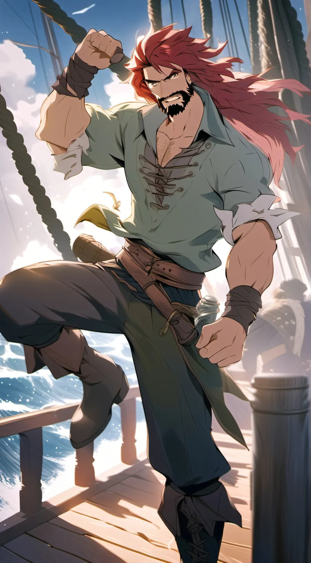 ai character: buff foxy the fox background