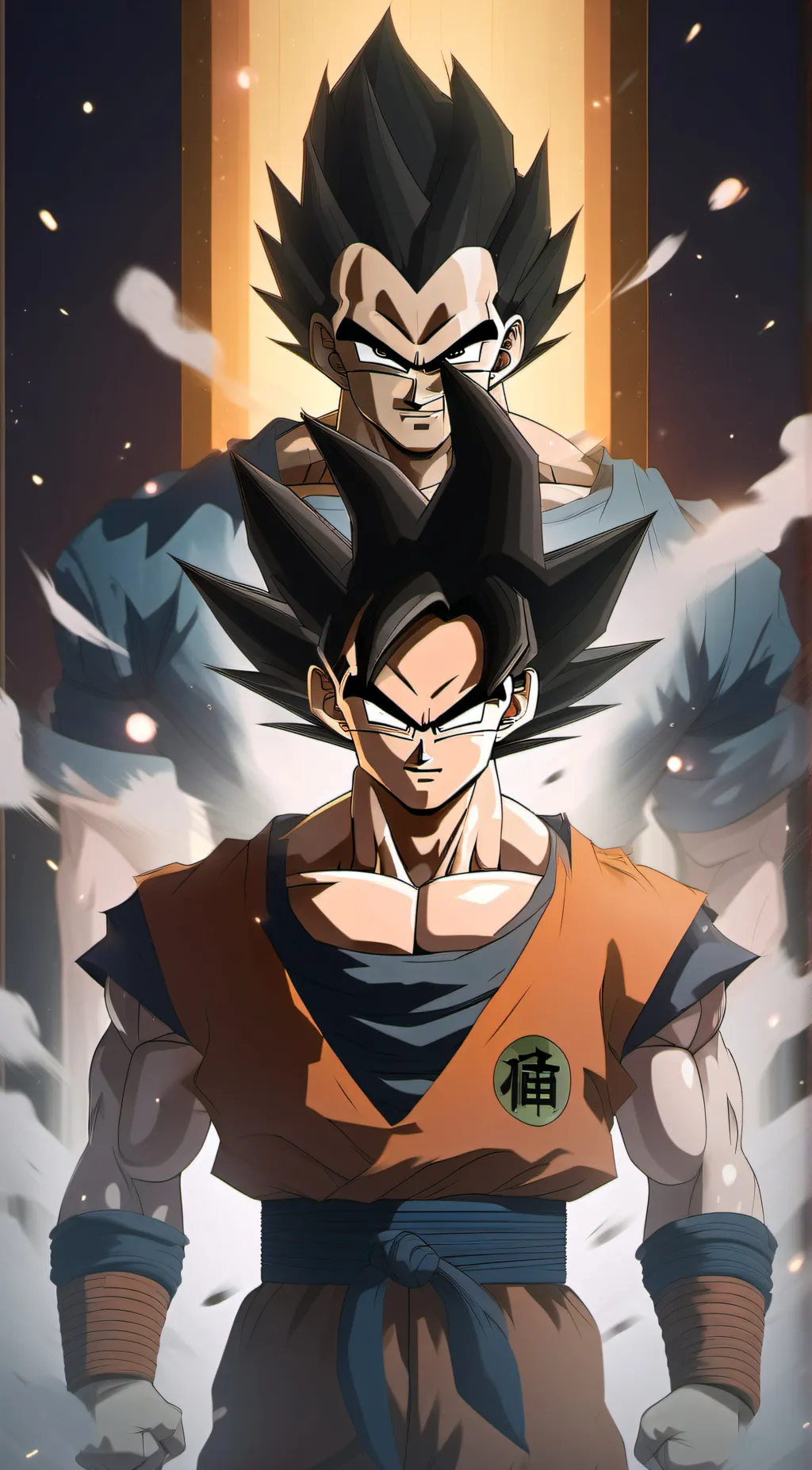 ai character: goku and vegeta background