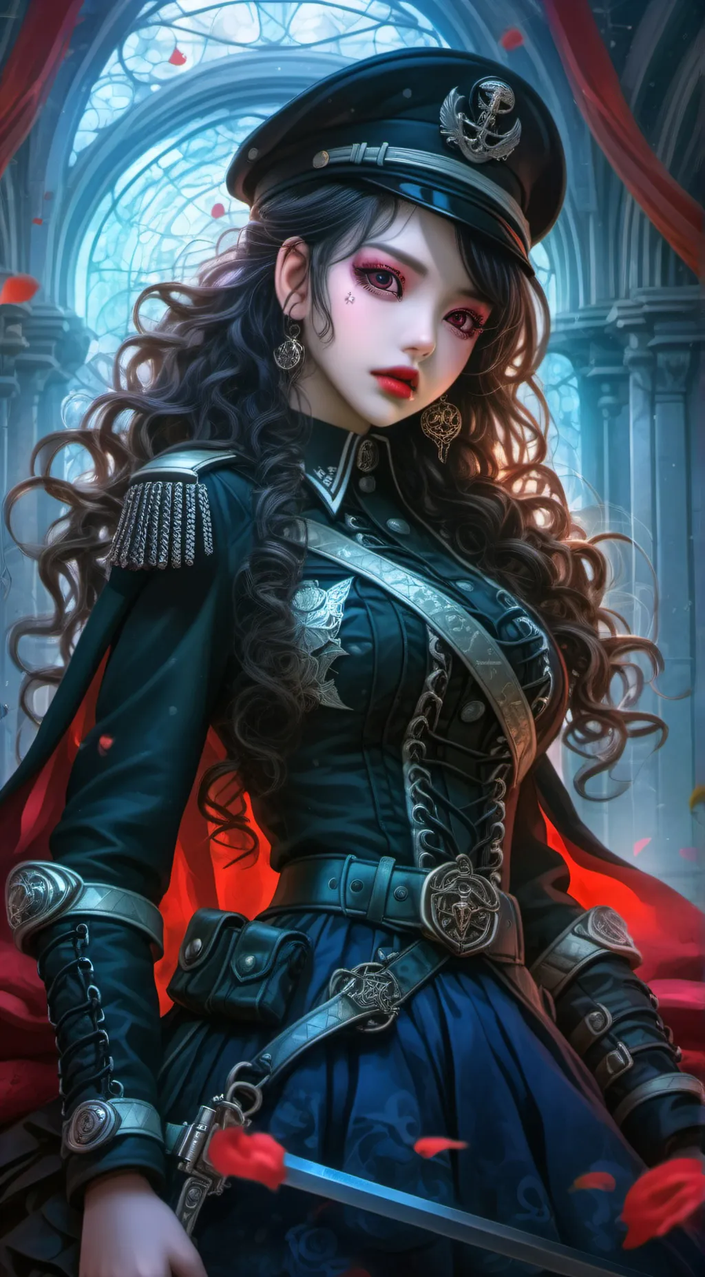 ai character: army girl Jessica  background