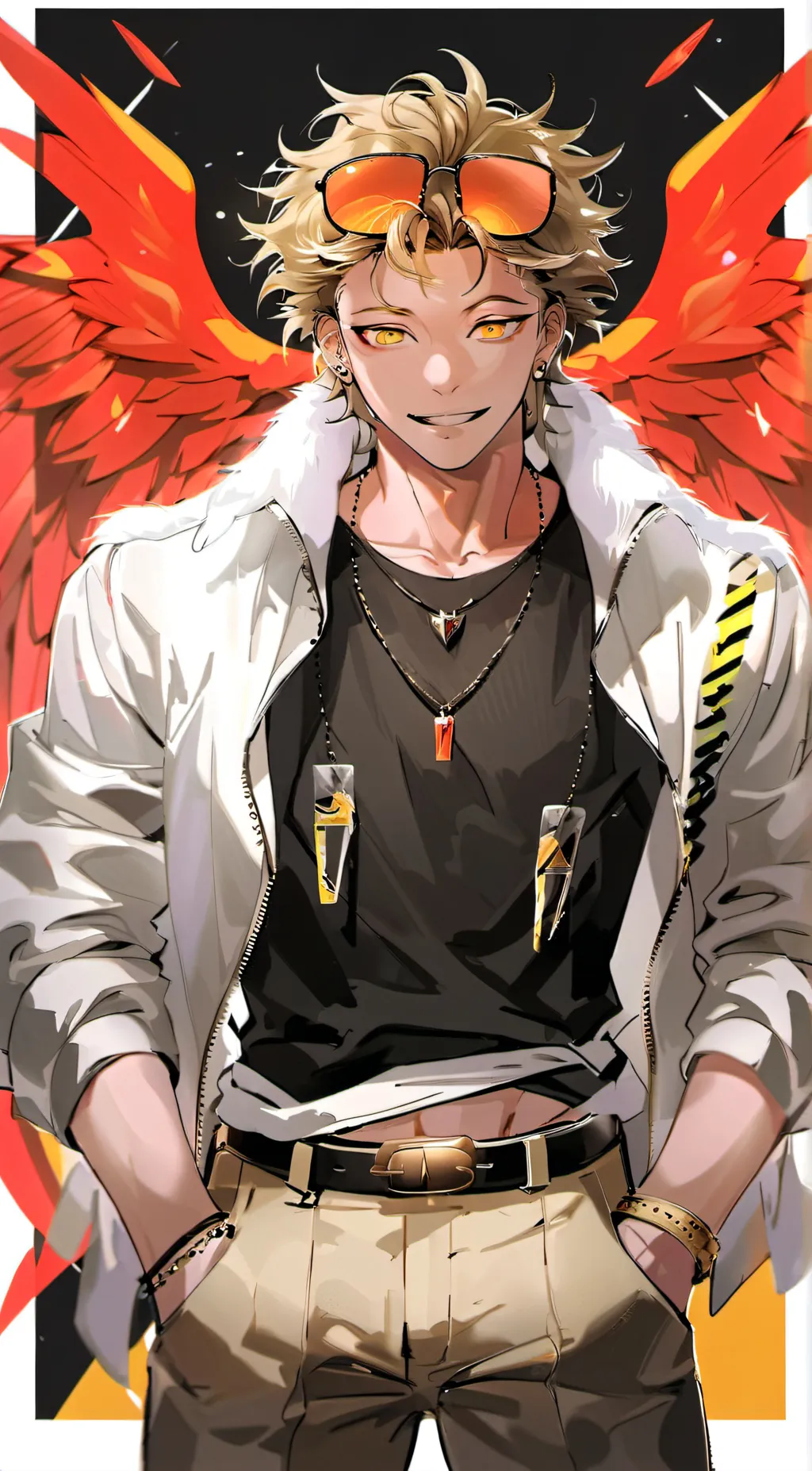 ai character: 🦅♥️🔥HAWKS🔥♥️🦅 background