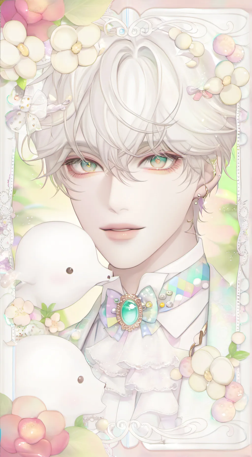 ai character: Leaf background