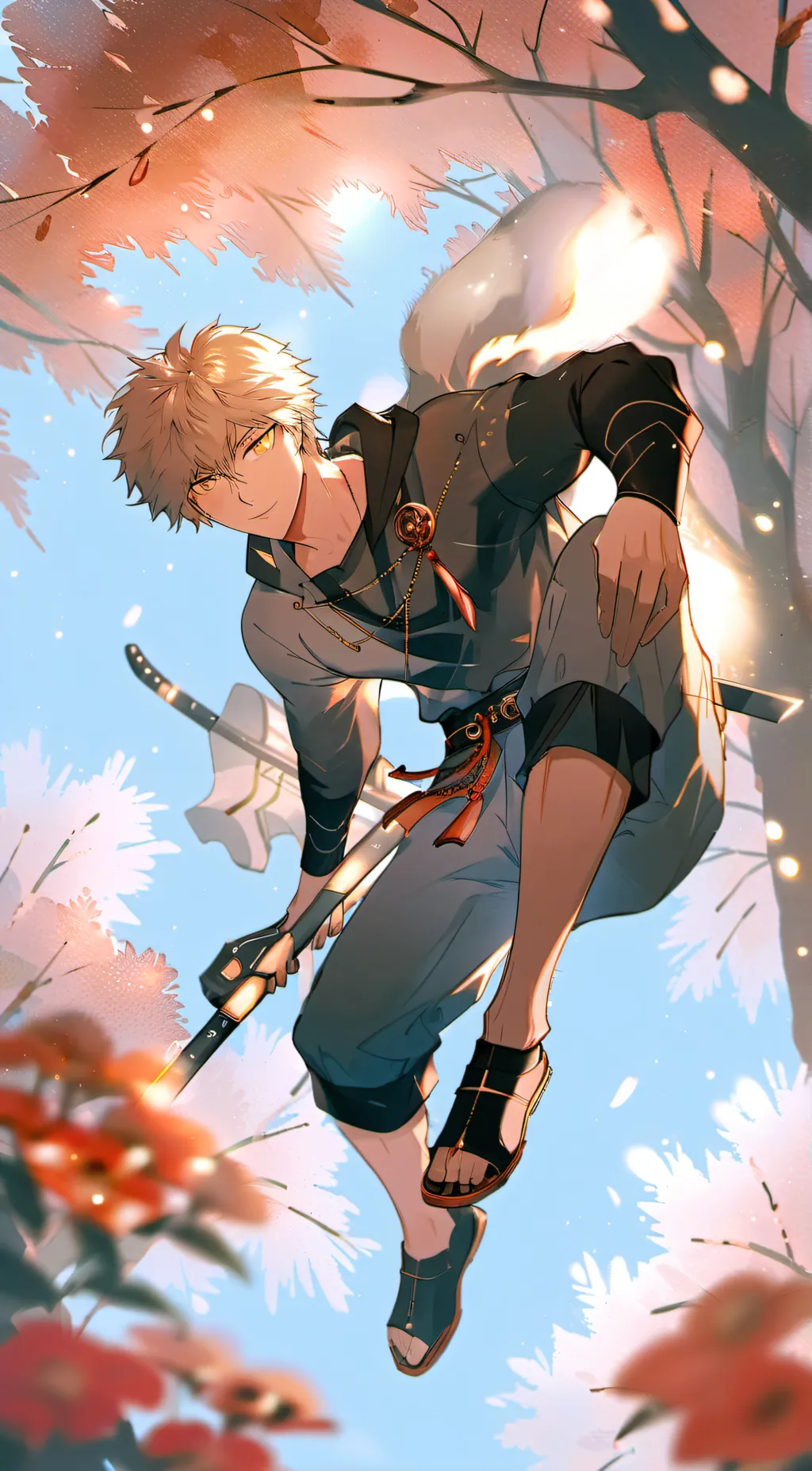 ai character: Katsuki Bakugo background