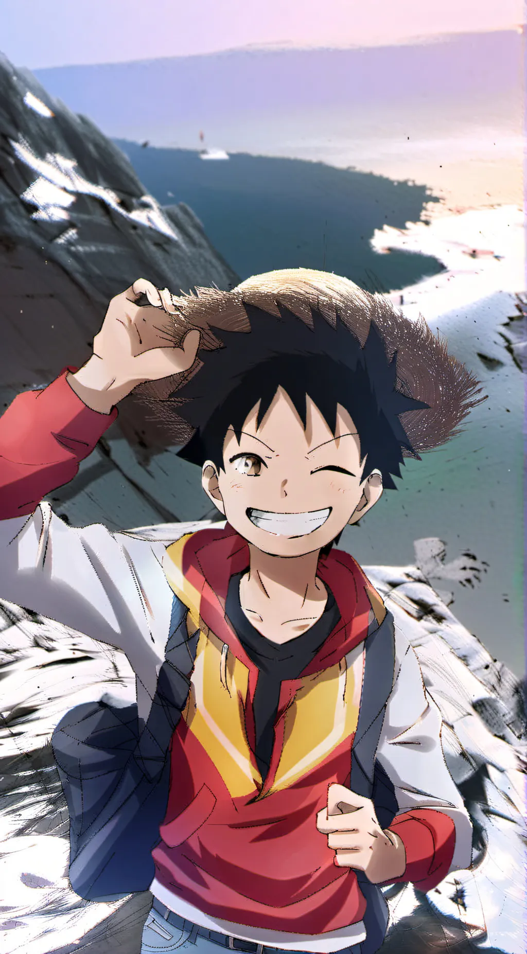 ai character: Luffy background