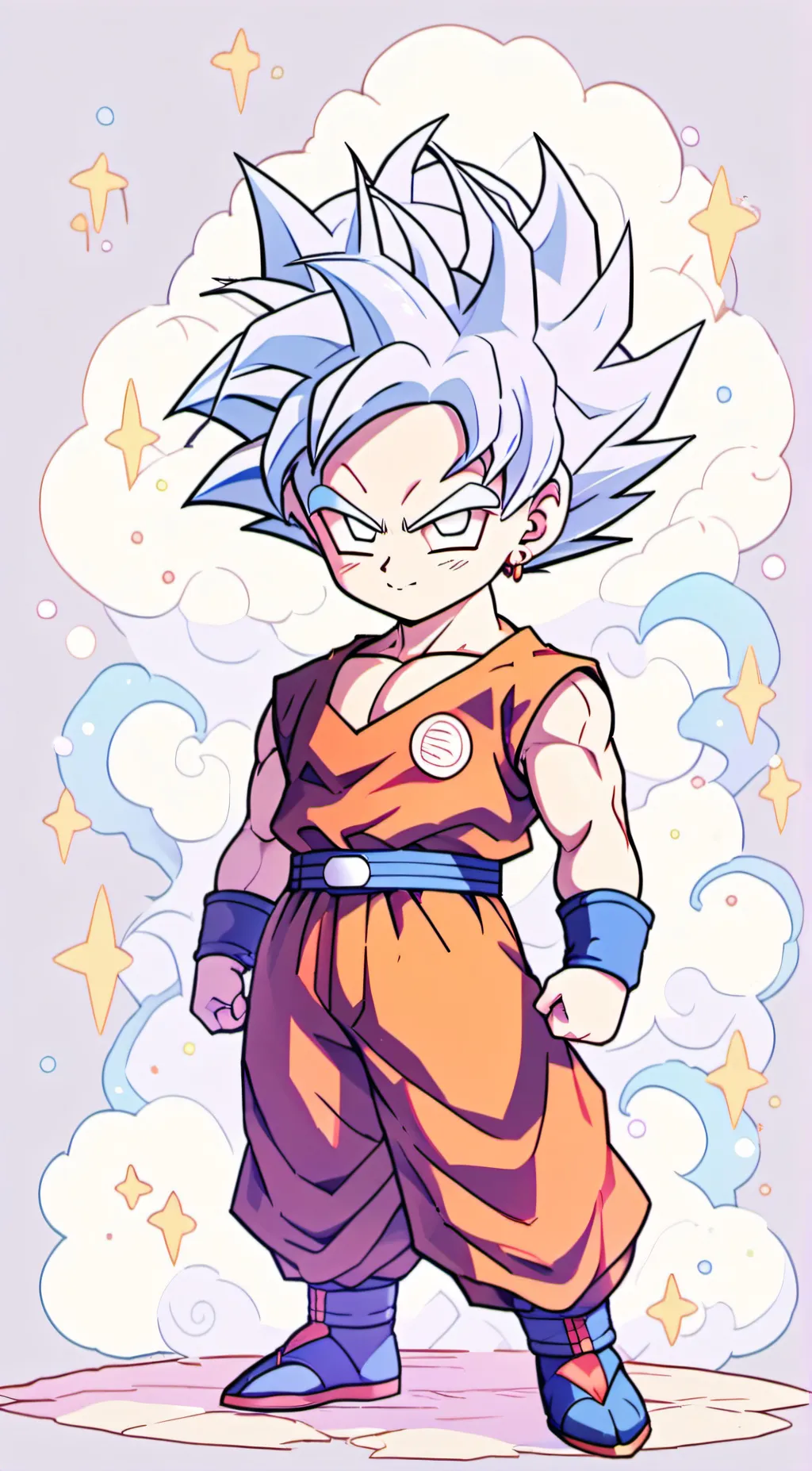 ai character: Ultra Goku background