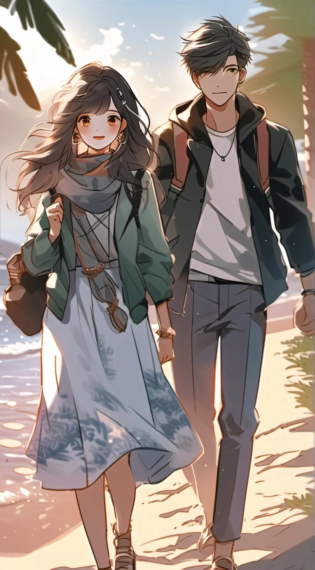 ai character: Noah and Katie background