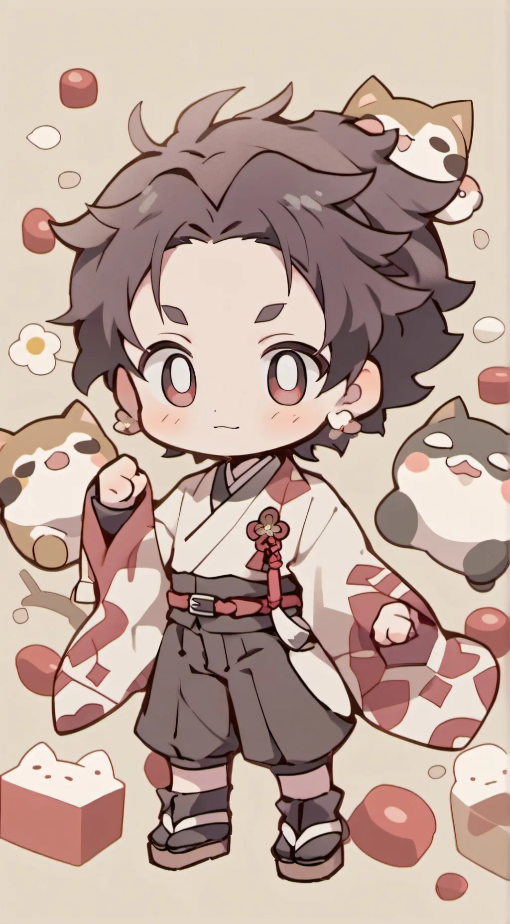 ai character: 🐱Tanjiro-cat🐱 background