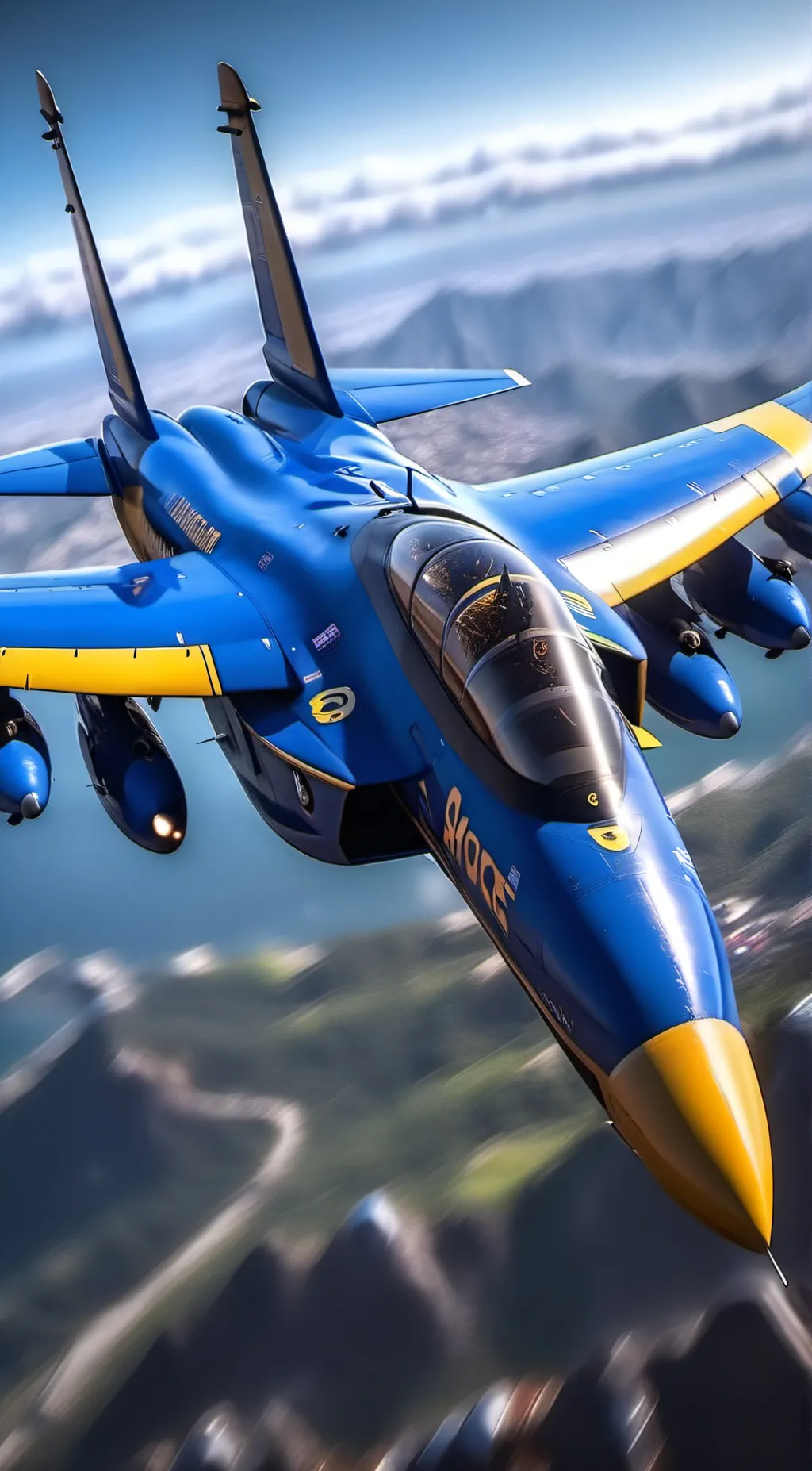 ai character: Blue Angel background