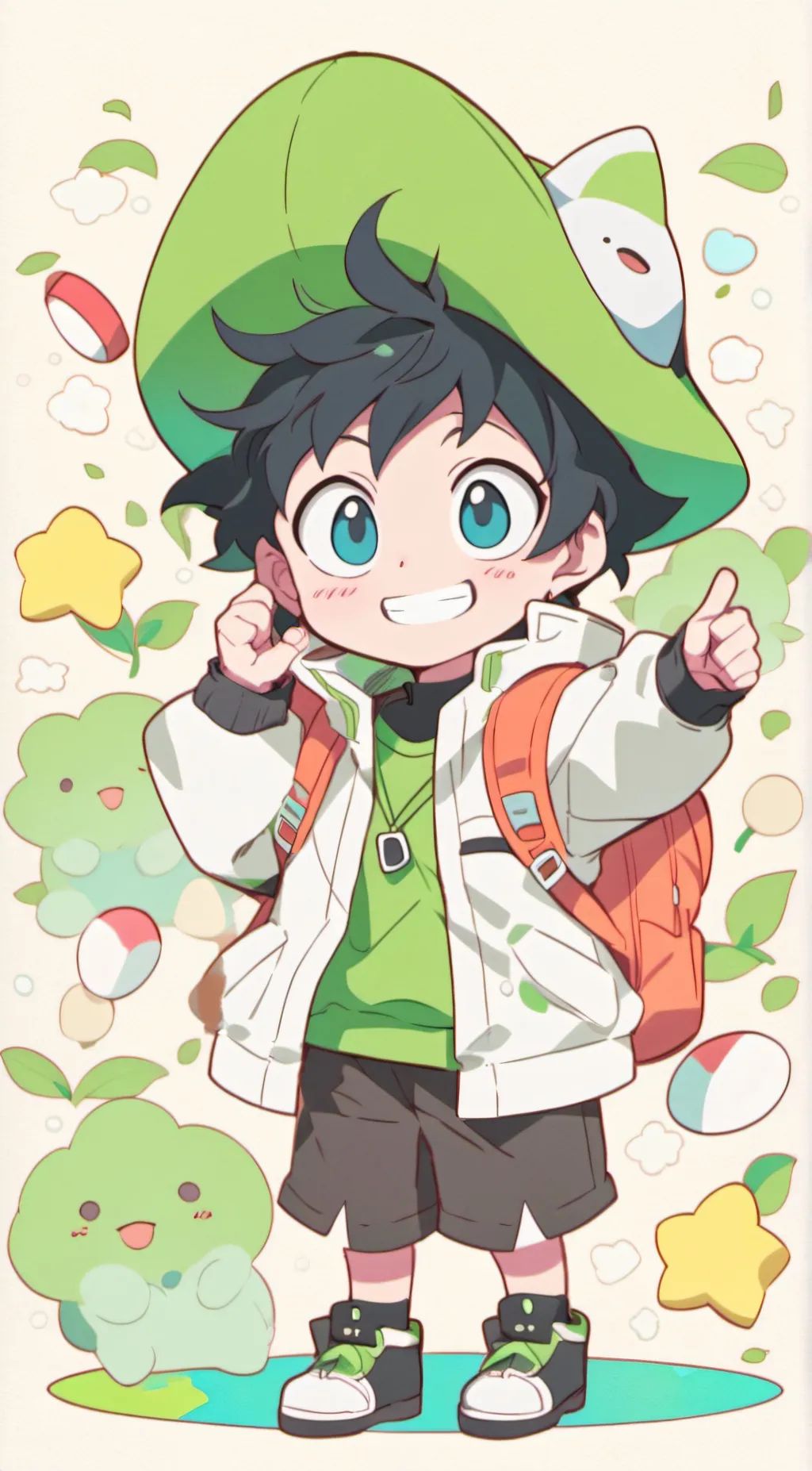 ai character: Deku background