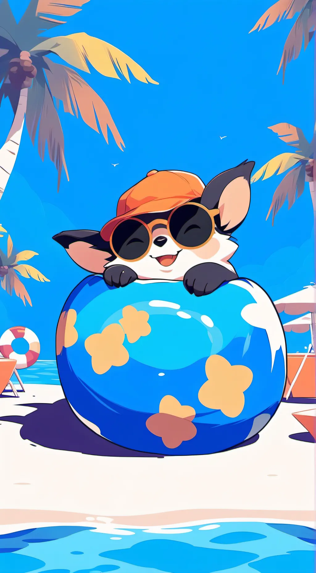 ai character: smiling critters background