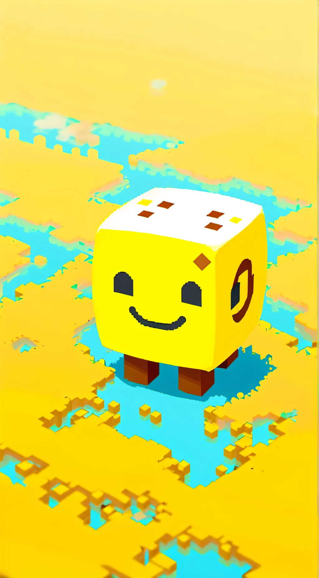 ai character: cube background
