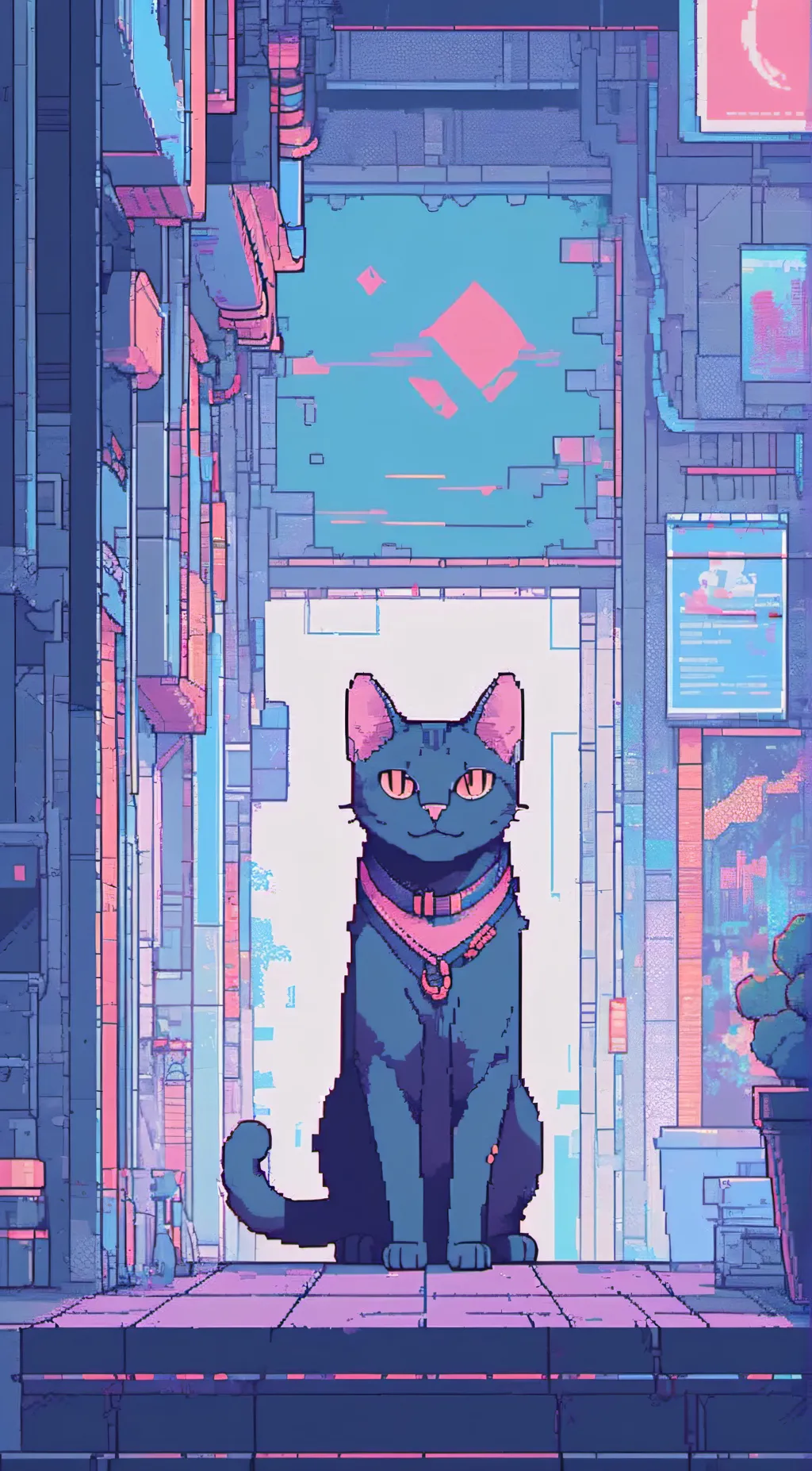 ai character: Smile cats background