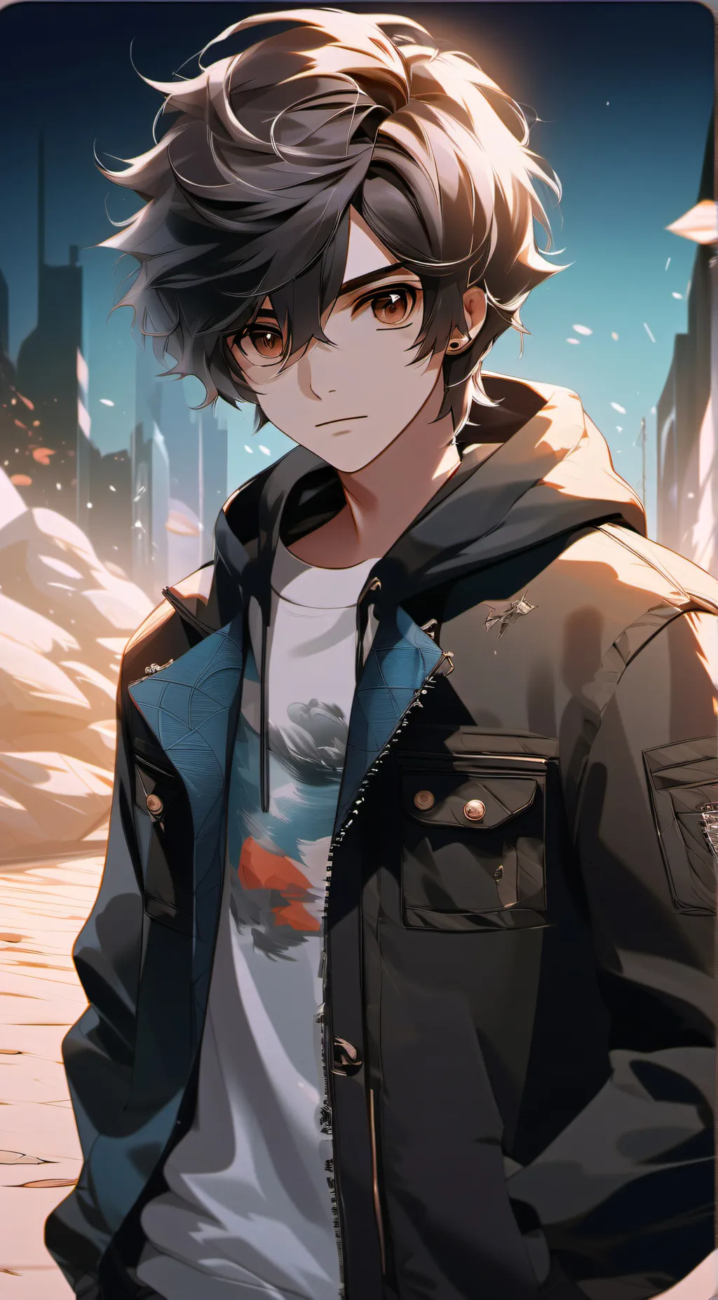 ai character: bullet background
