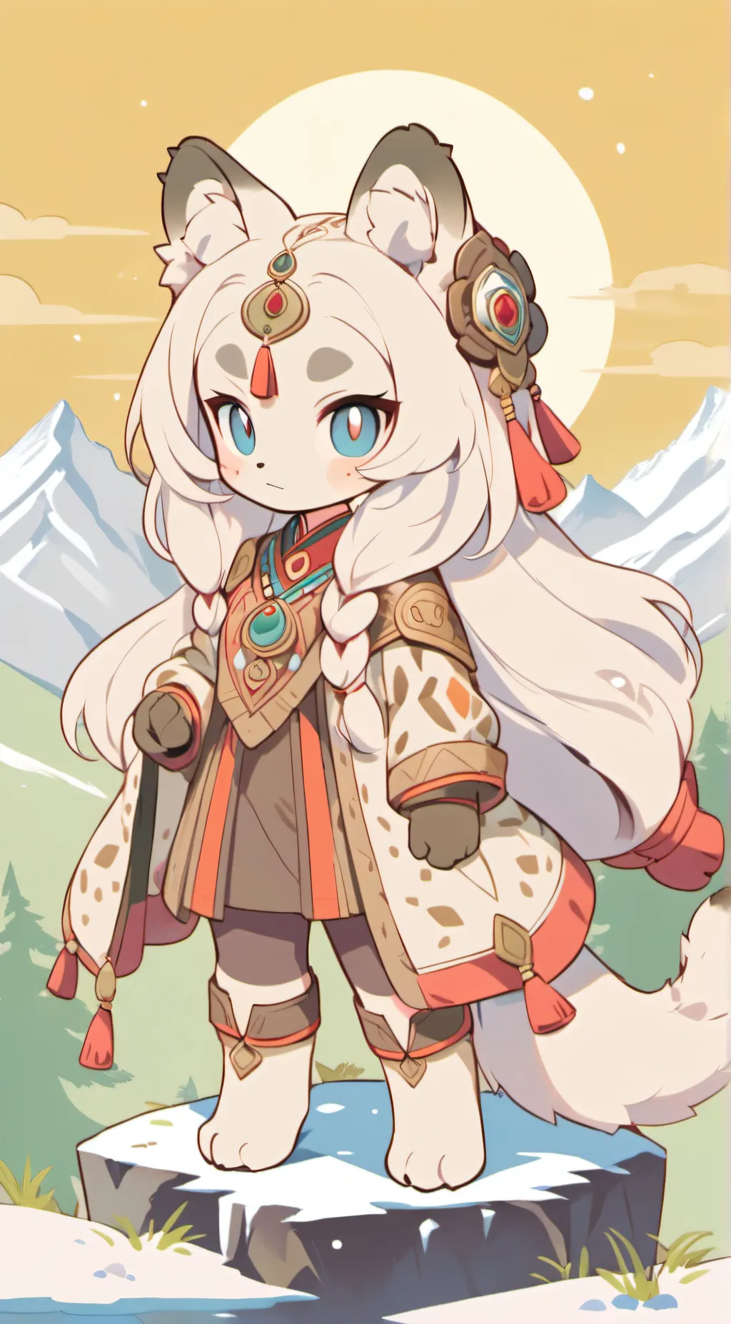 ai character: SnowStorm  background