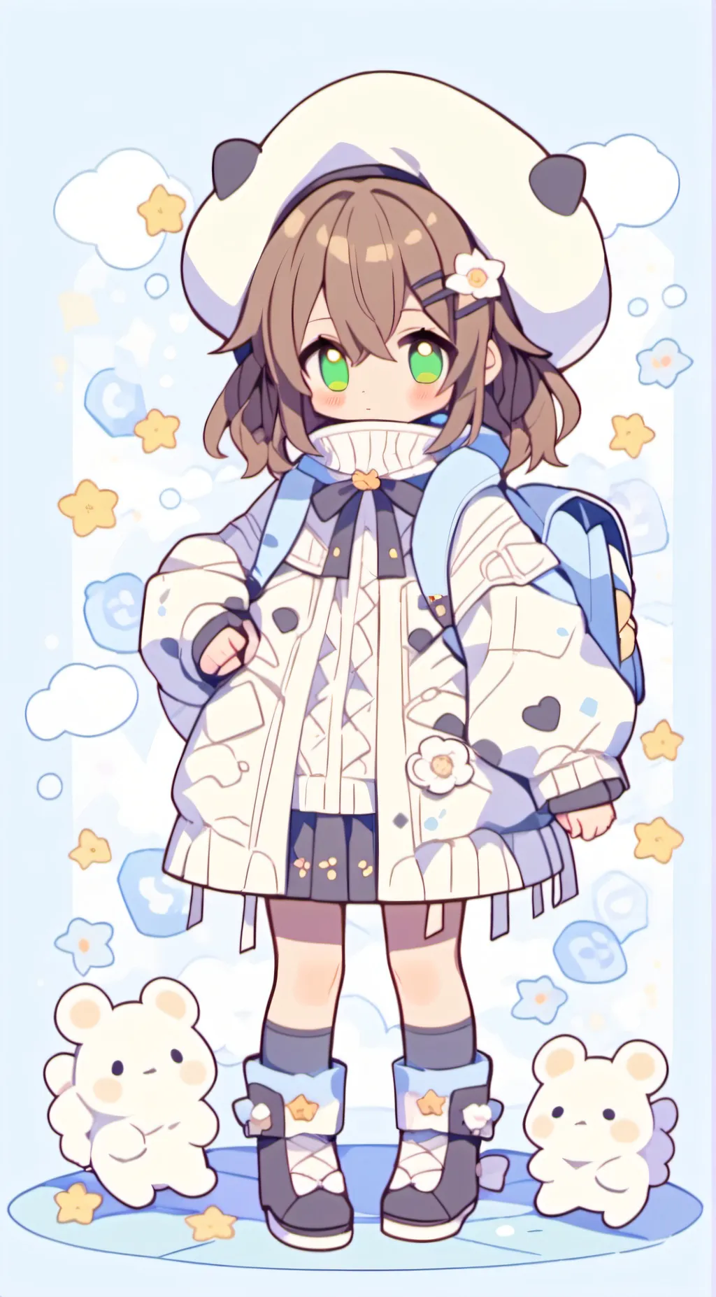 ai character: Melanie🤍🧸 background