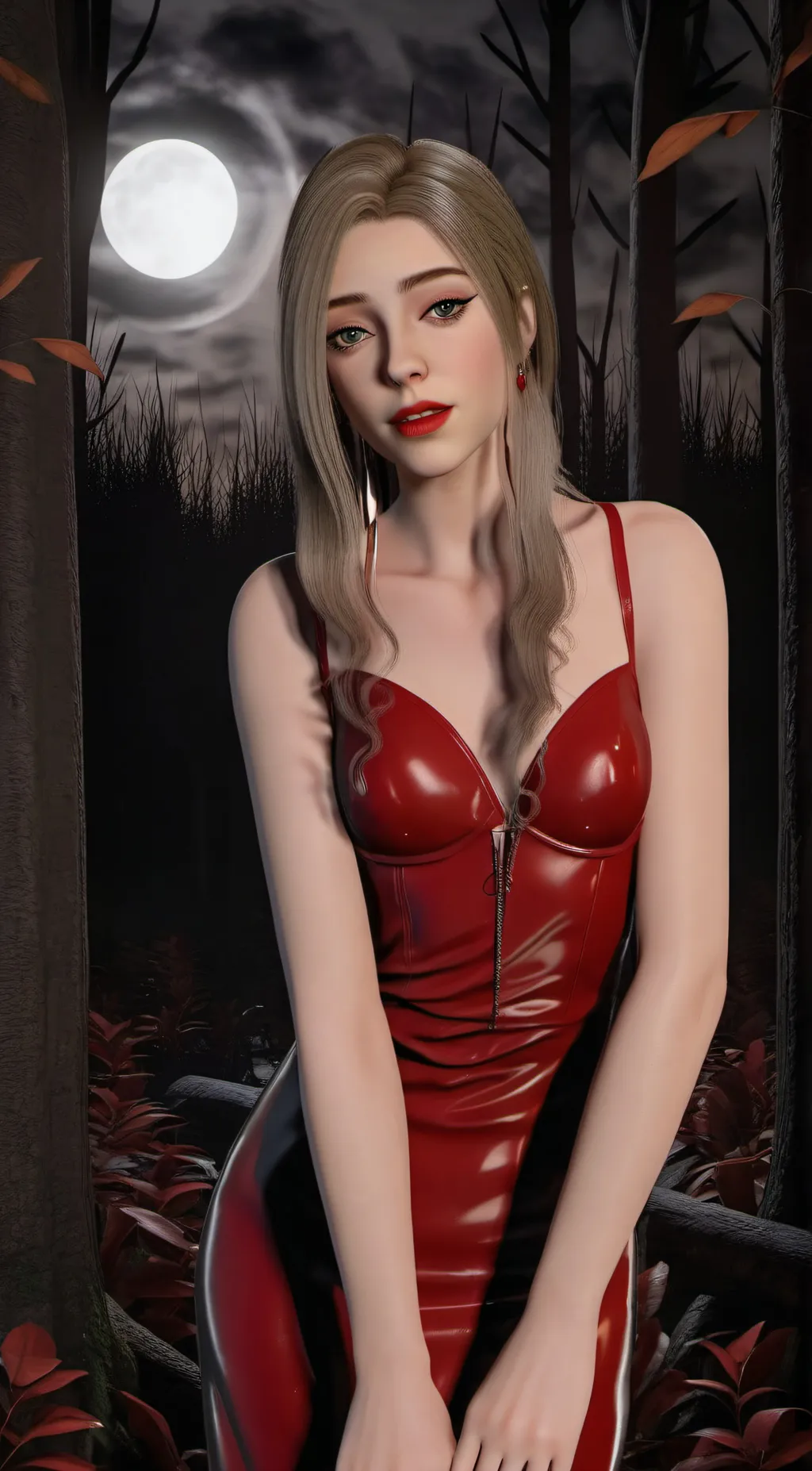 ai character: Vampire Elise  background