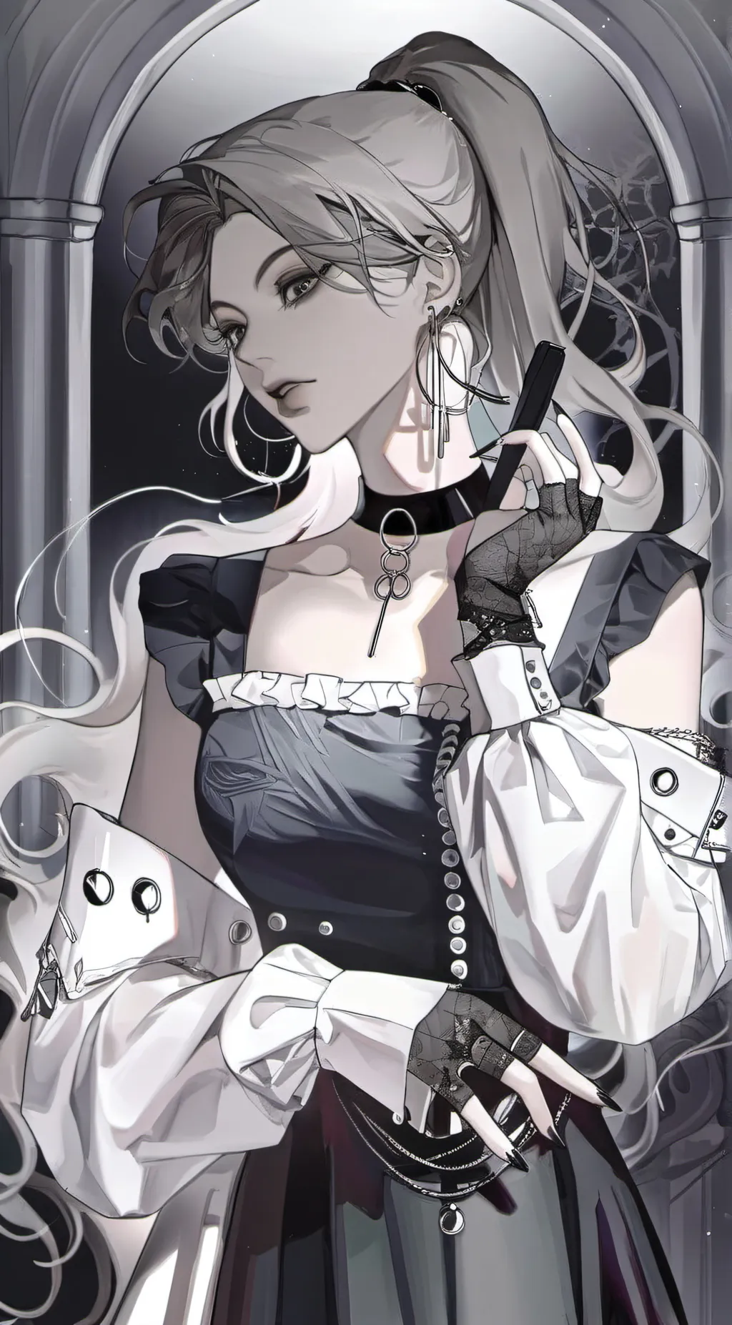 ai character: yn singing kawaii background