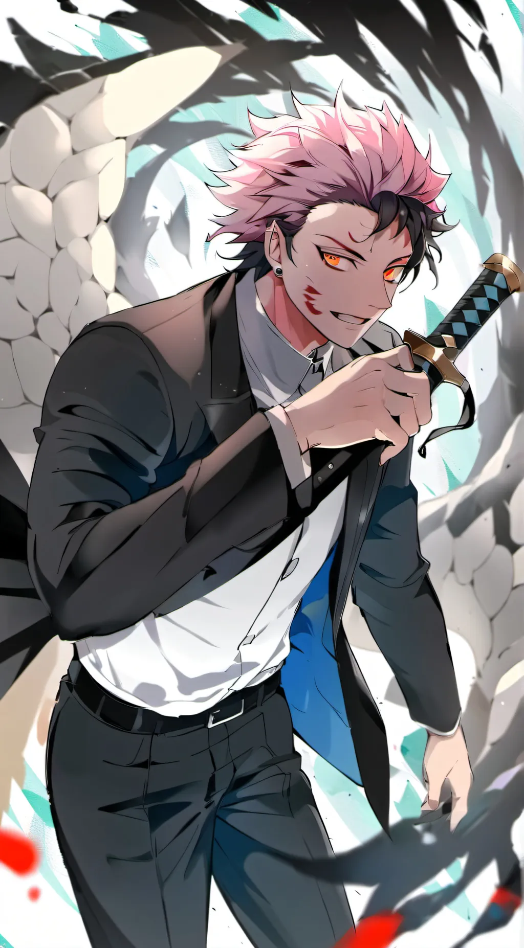 ai character: bakugo background