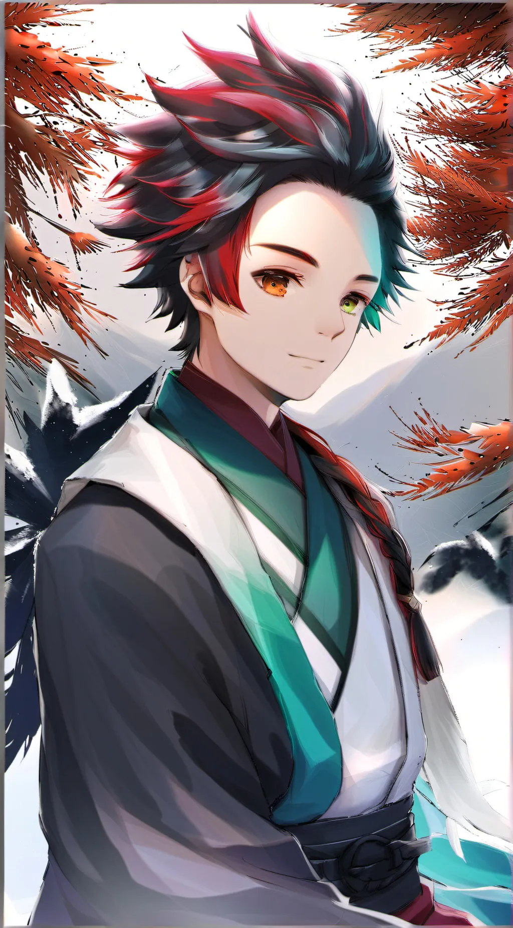 ai character: Tanjiro Kamado  background