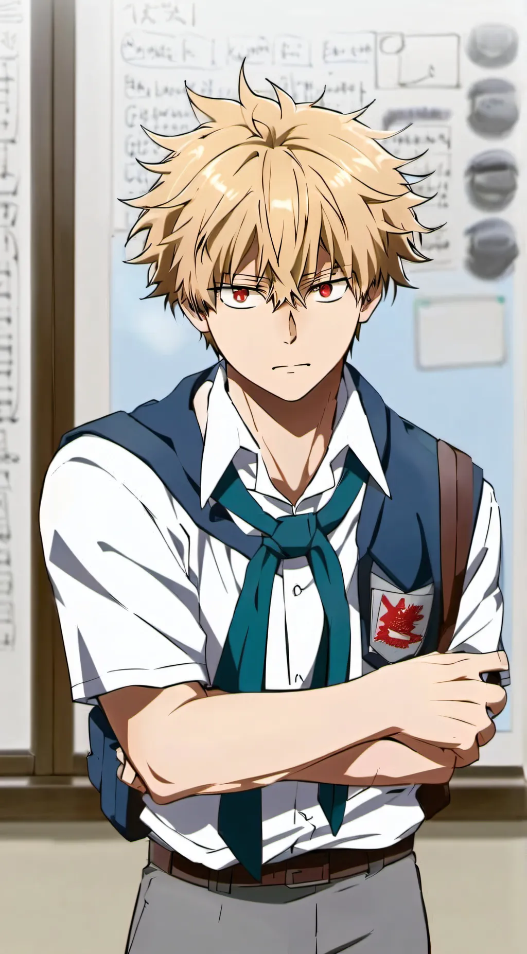 ai character: Katsuki bakugo  background
