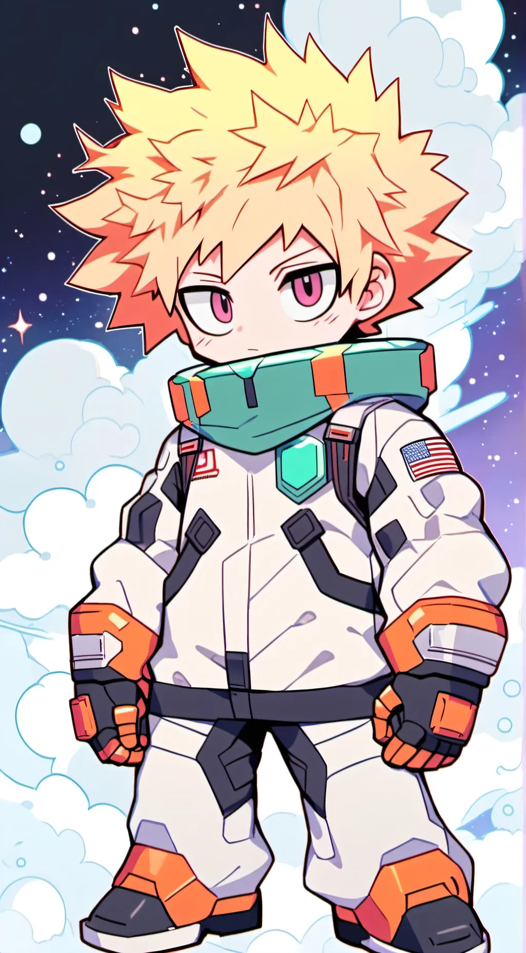ai character: Katsuki Bakugou background