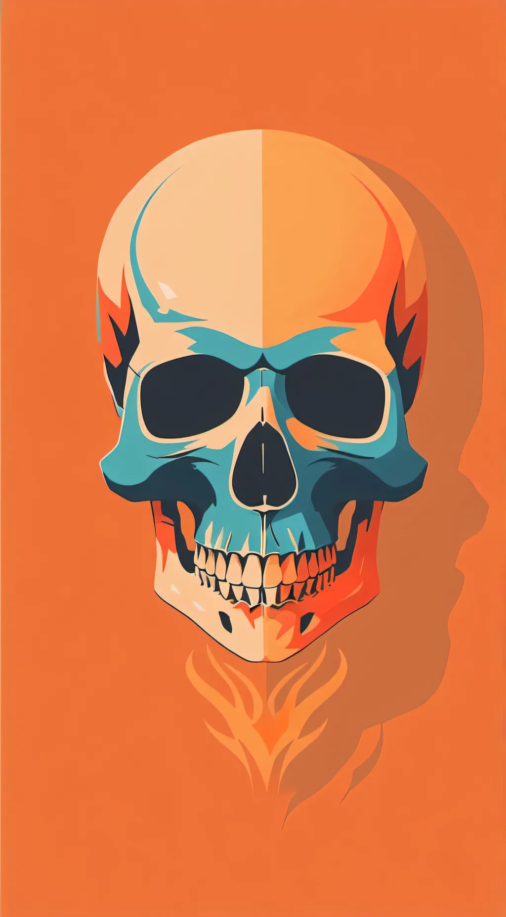 ai character: skull background