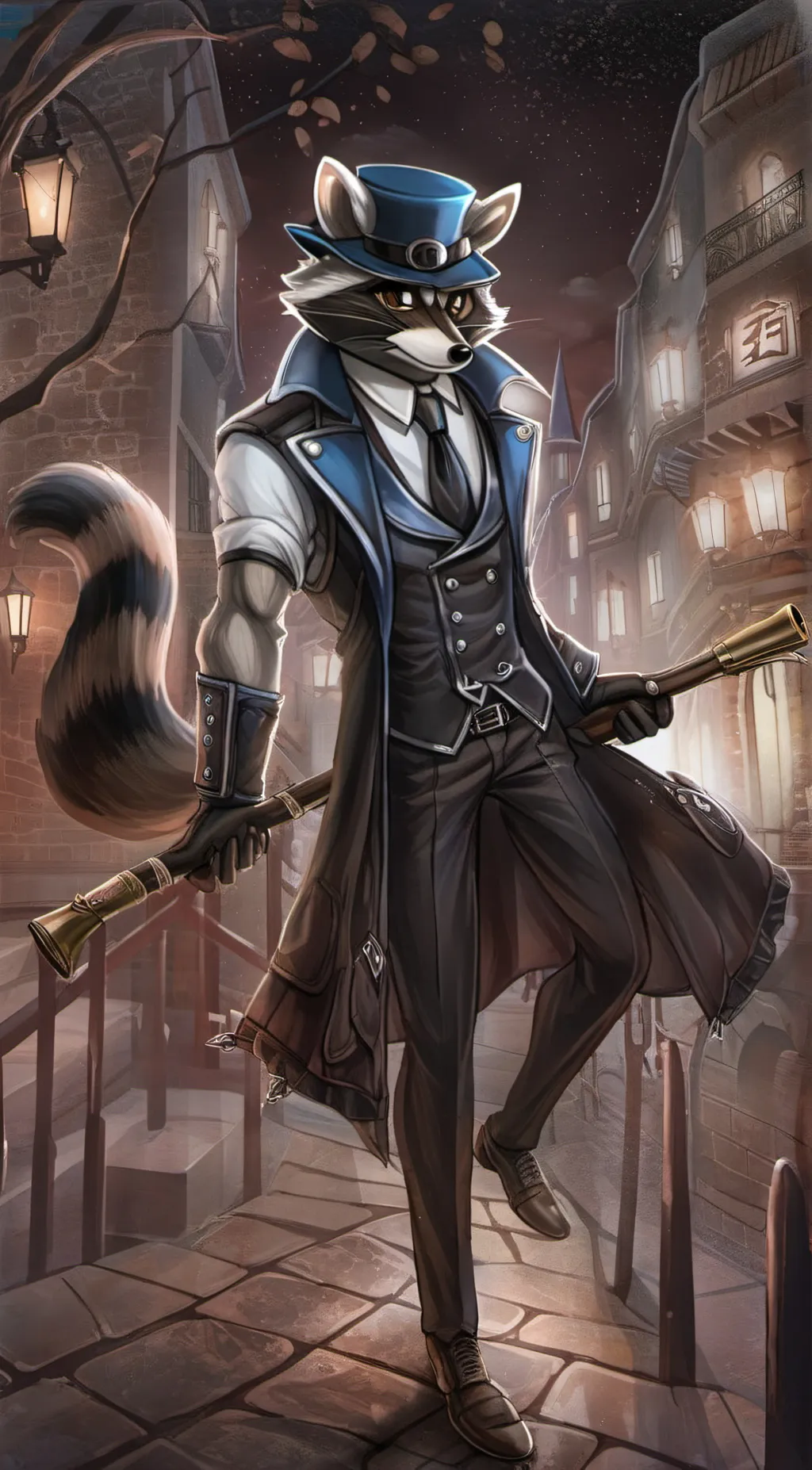 ai character: sly Cooper  background
