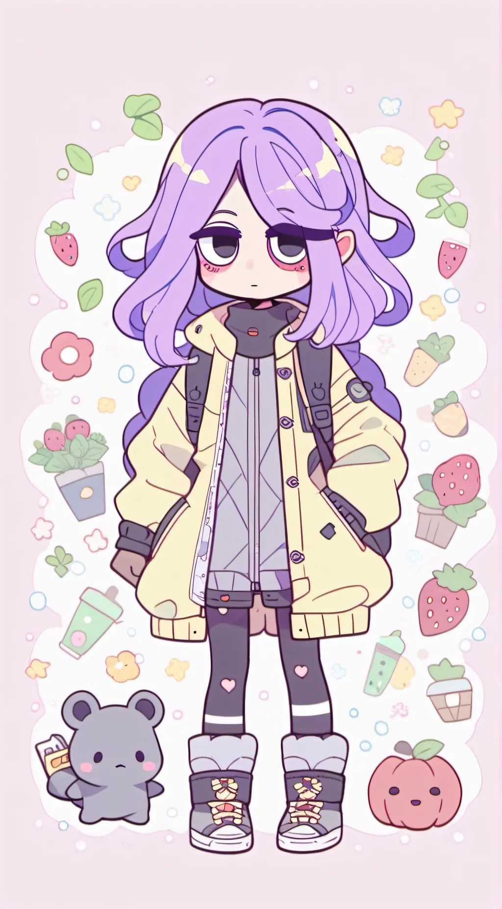 ai character: Lily(Duolingo)  background